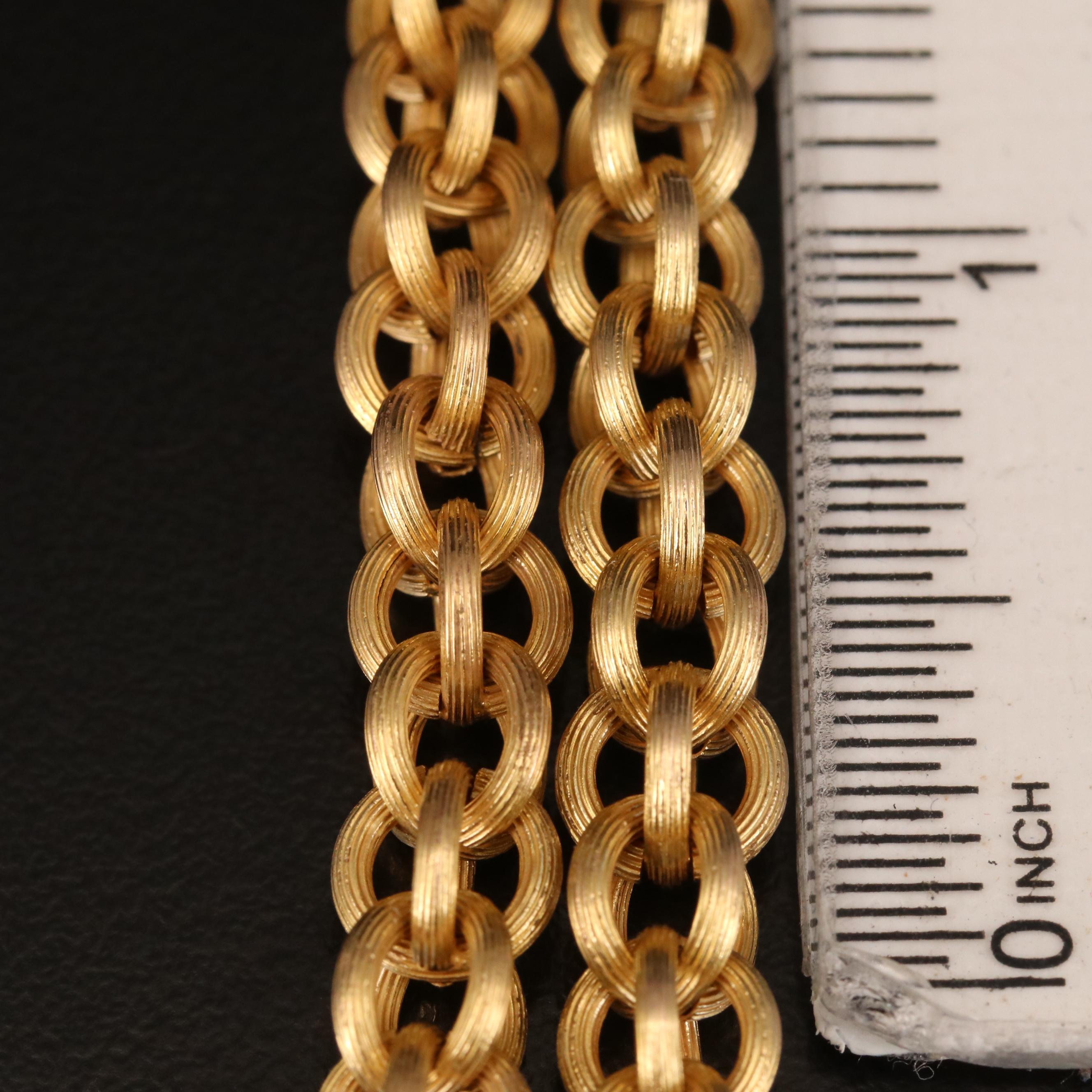 14K Double Cable Chain Necklace