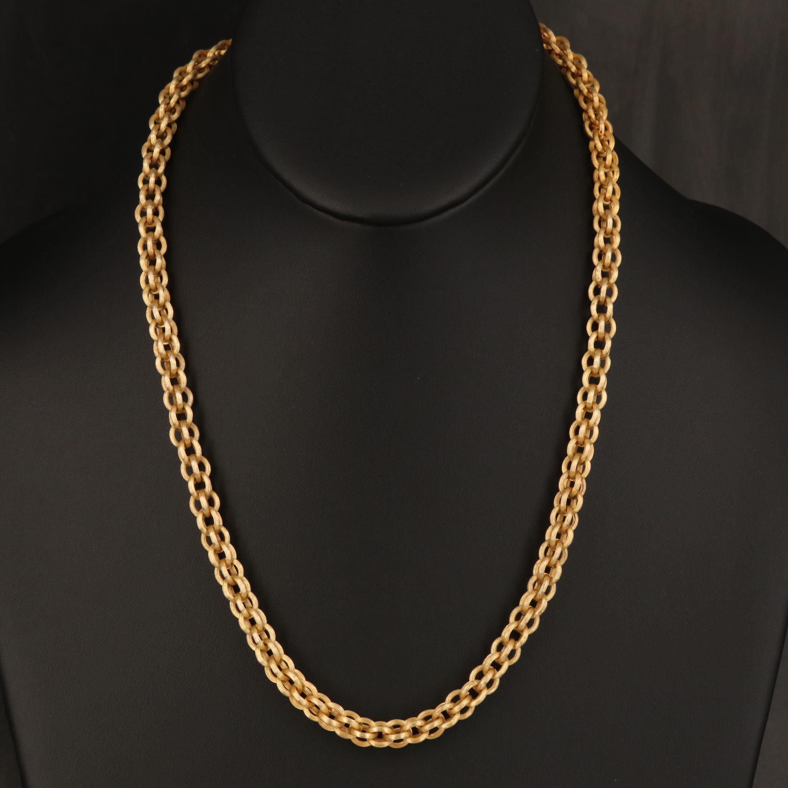 14K Double Cable Chain Necklace