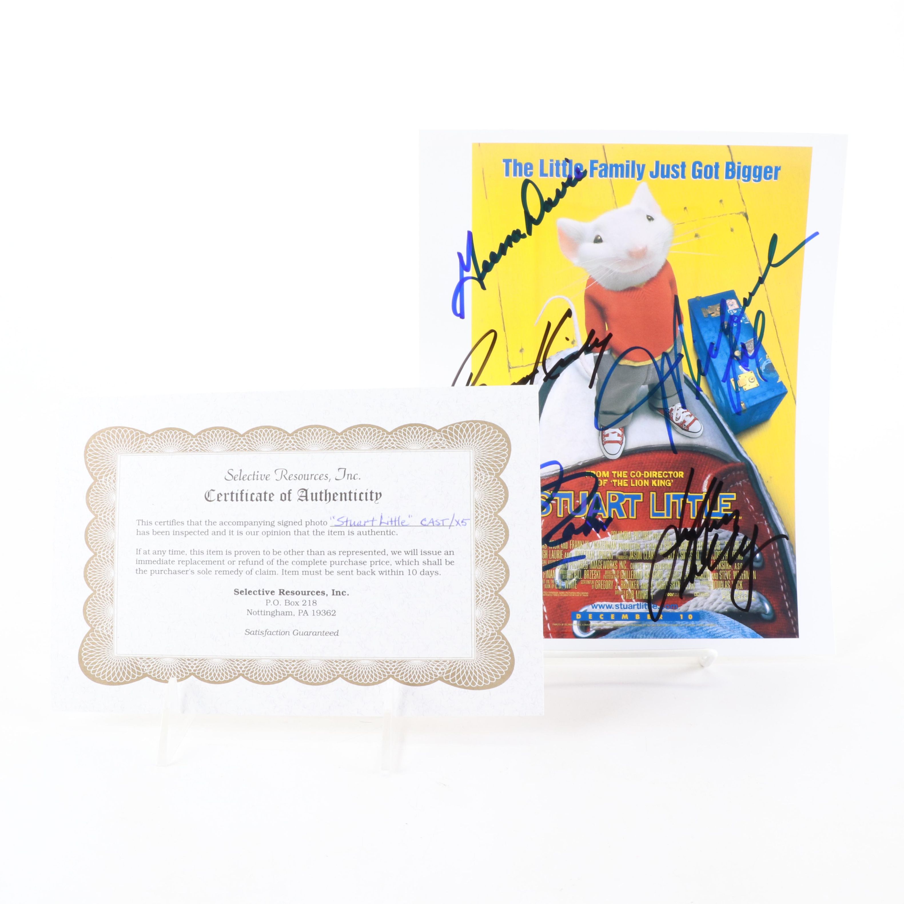 Geena Davis and Others Signed "Stuart Little" Movie Print