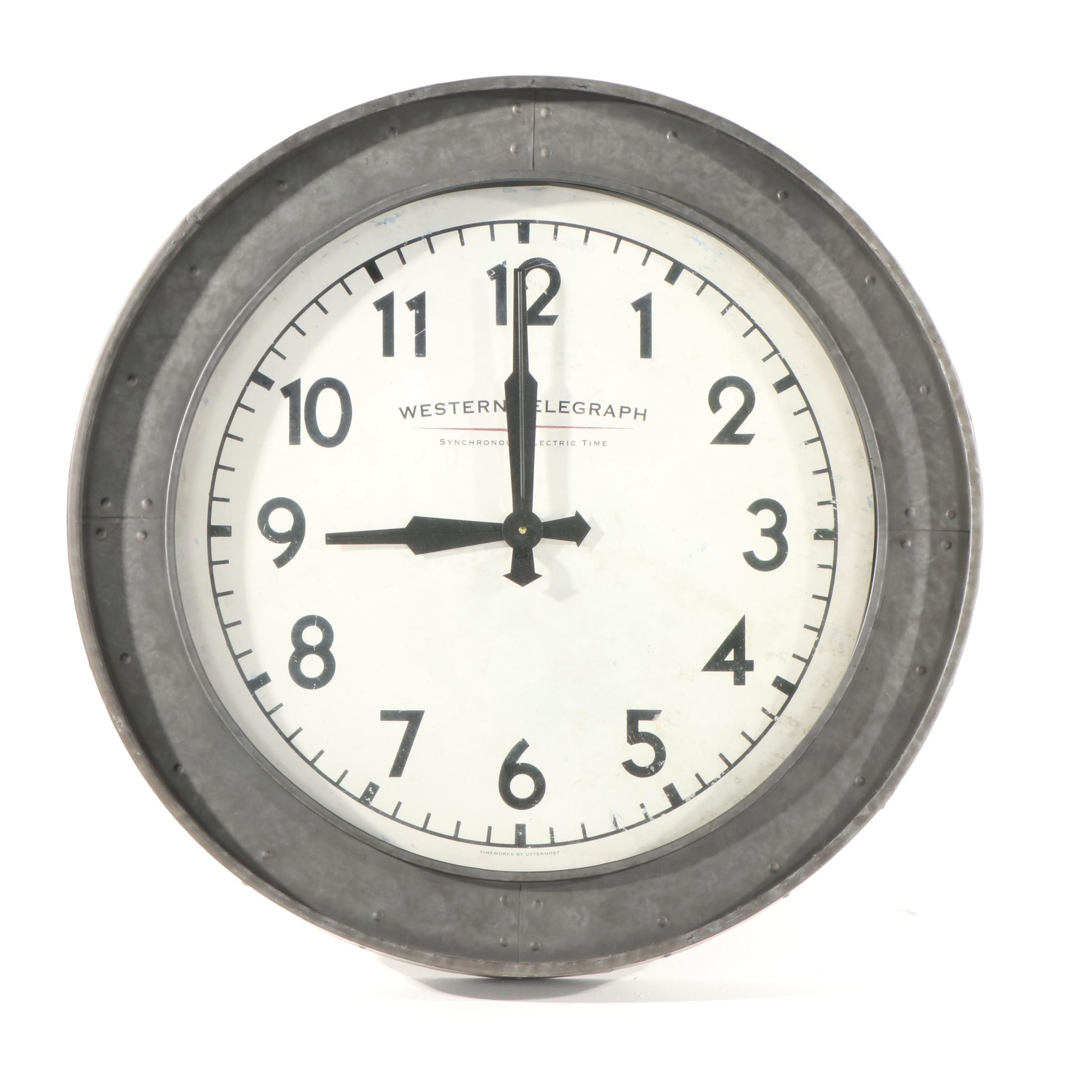 Timeworks by Uttermost for Restoration Hardware "Western Telegraph" Wall Clock