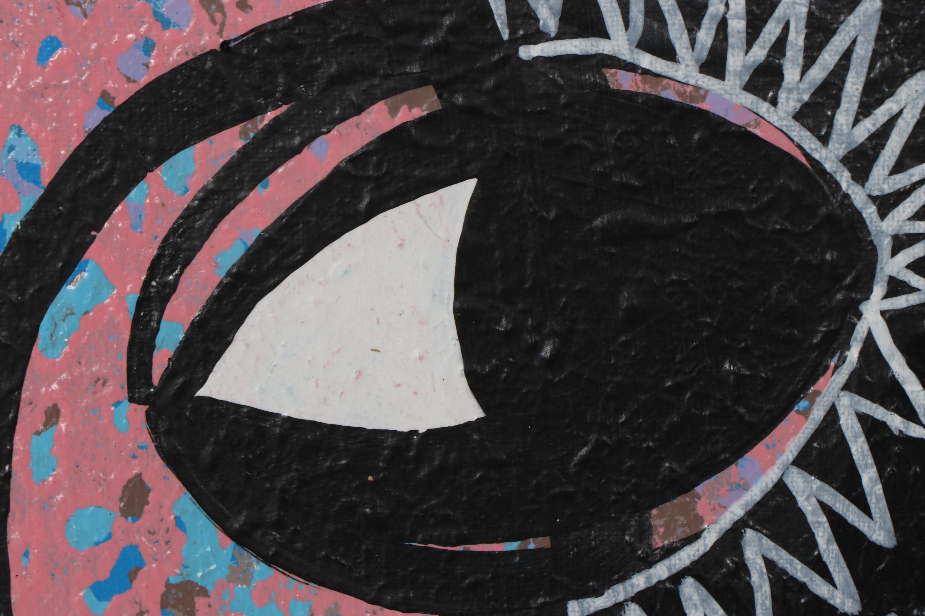 Abiola Idowu Portrait Mixed Media Painting "Flora IV," 2021