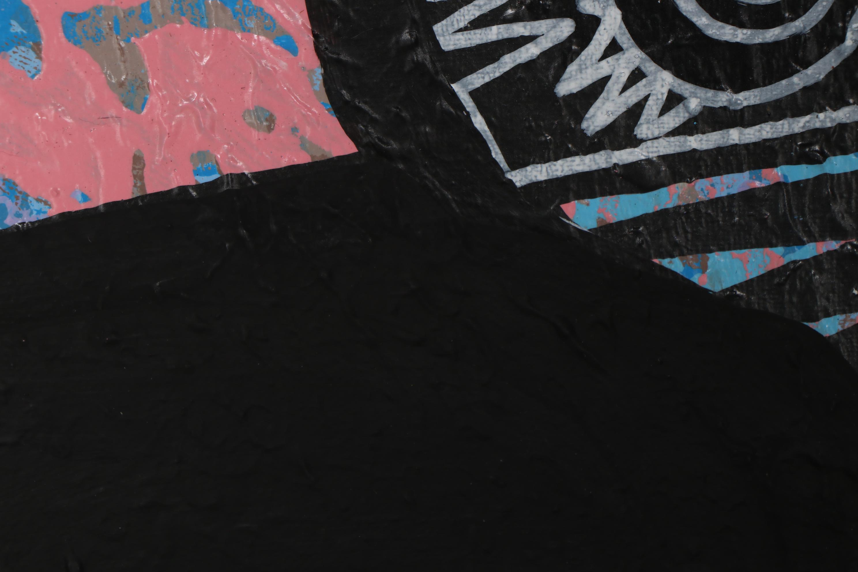 Abiola Idowu Portrait Mixed Media Painting "Flora IV," 2021