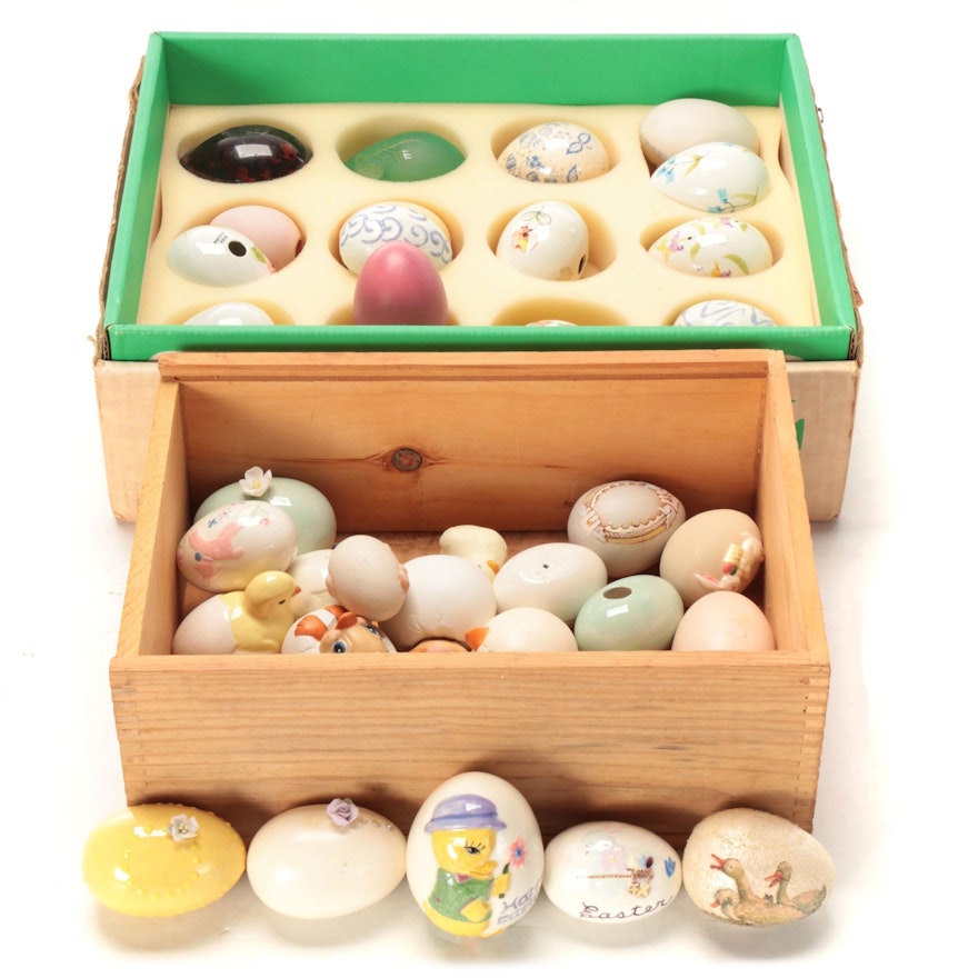 Hand-Painted Porcelain, Glass, Stone, Ceramic, and Other Decorative Eggs