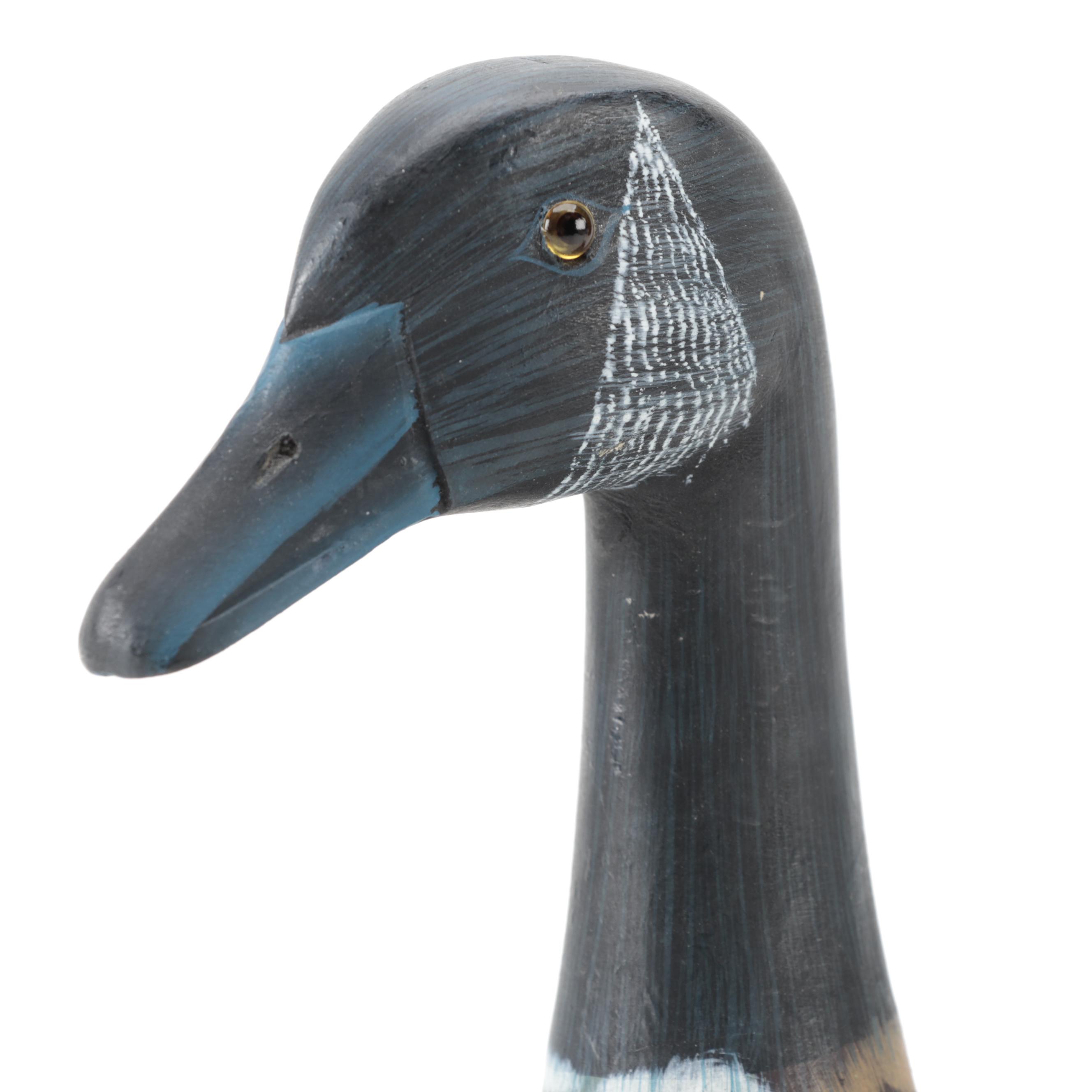 Wooden Painted Canadian Goose Figurine