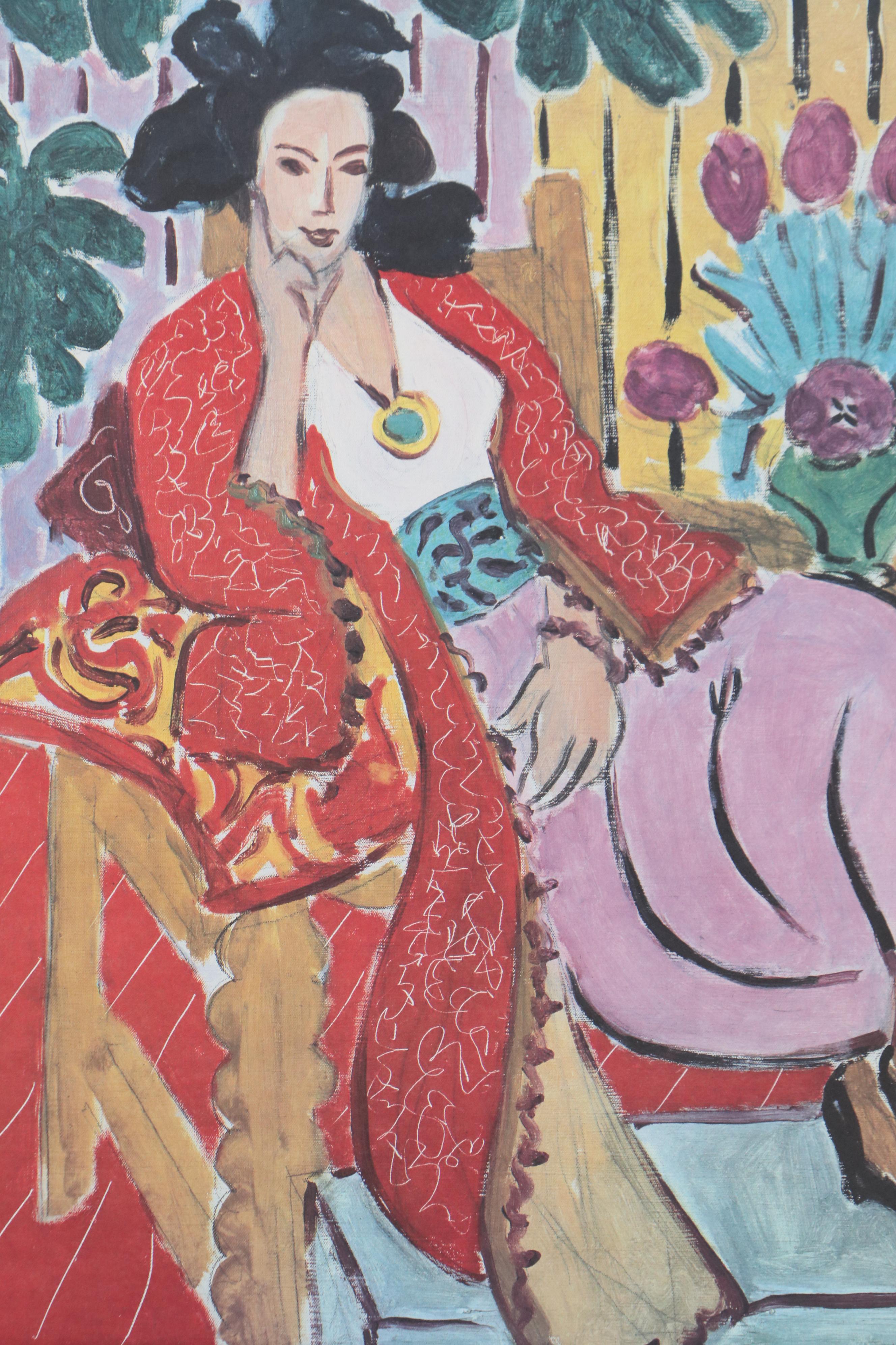 Offset Lithograph After Henri Matisse "Odalisque in Red Jacket"