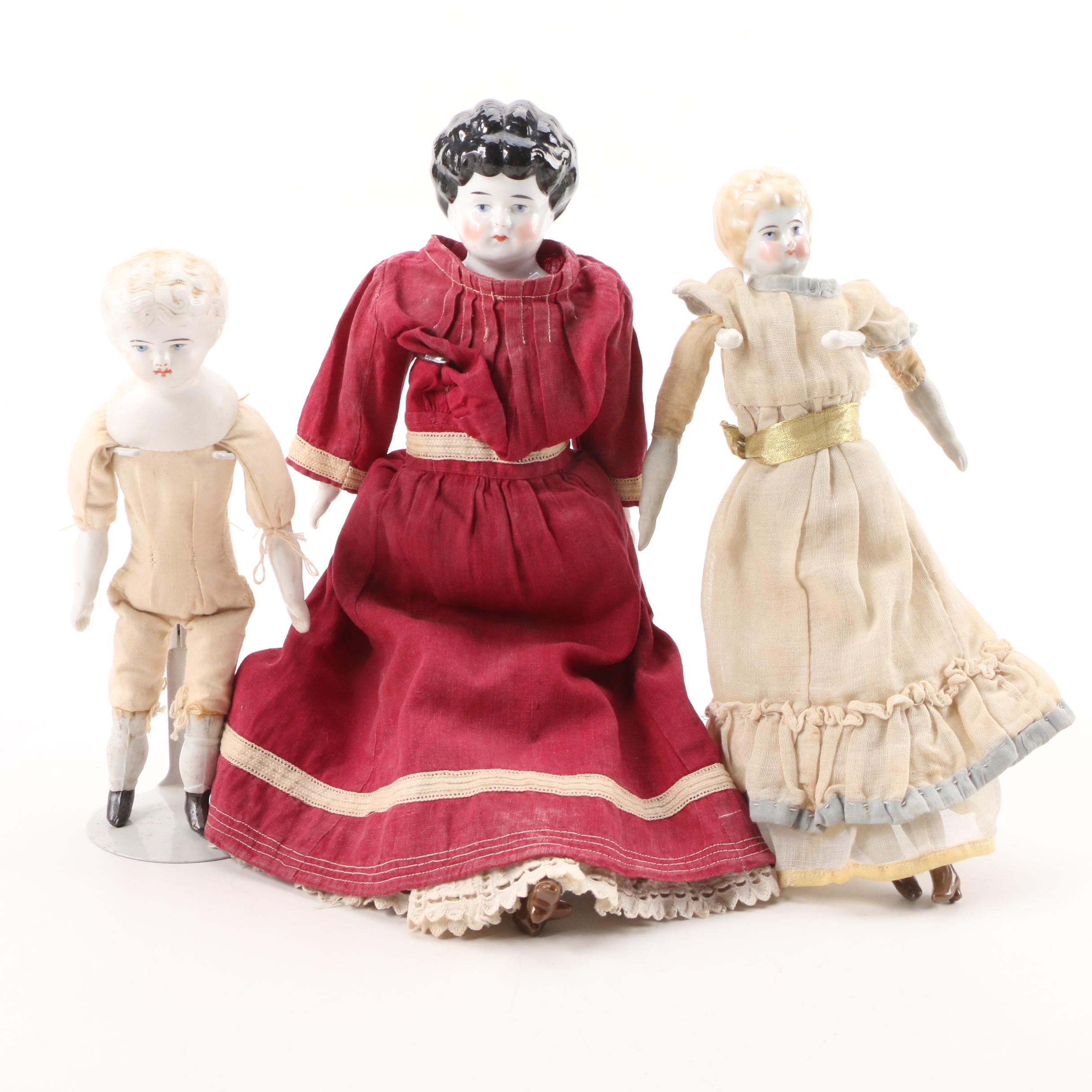 China Doll Heads, Arms, Legs Dolls, Vintage