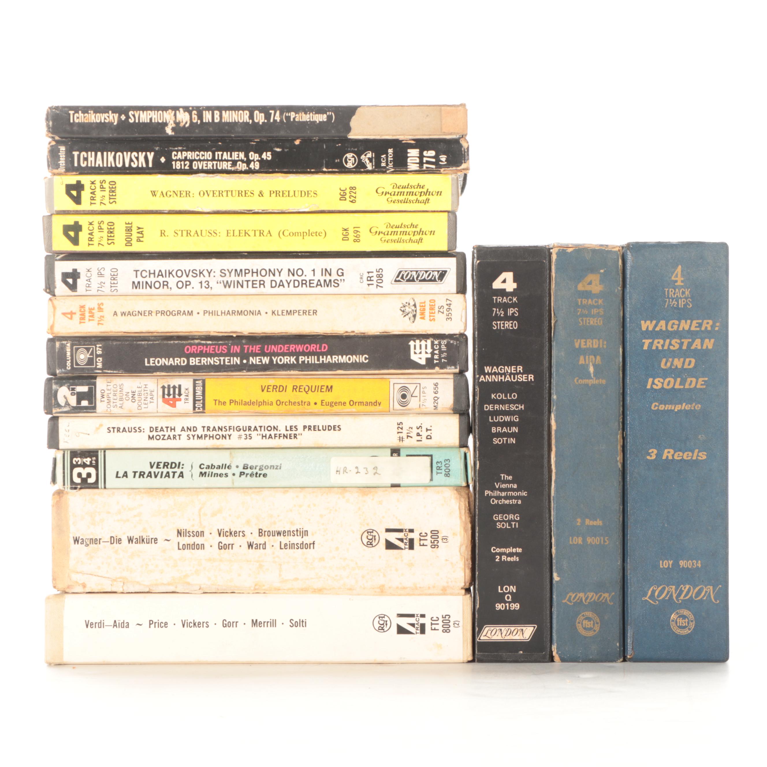 Akai Reel To Reel Tape Recorder, Wagner, Verdi, Mozart, Other Classical Tapes