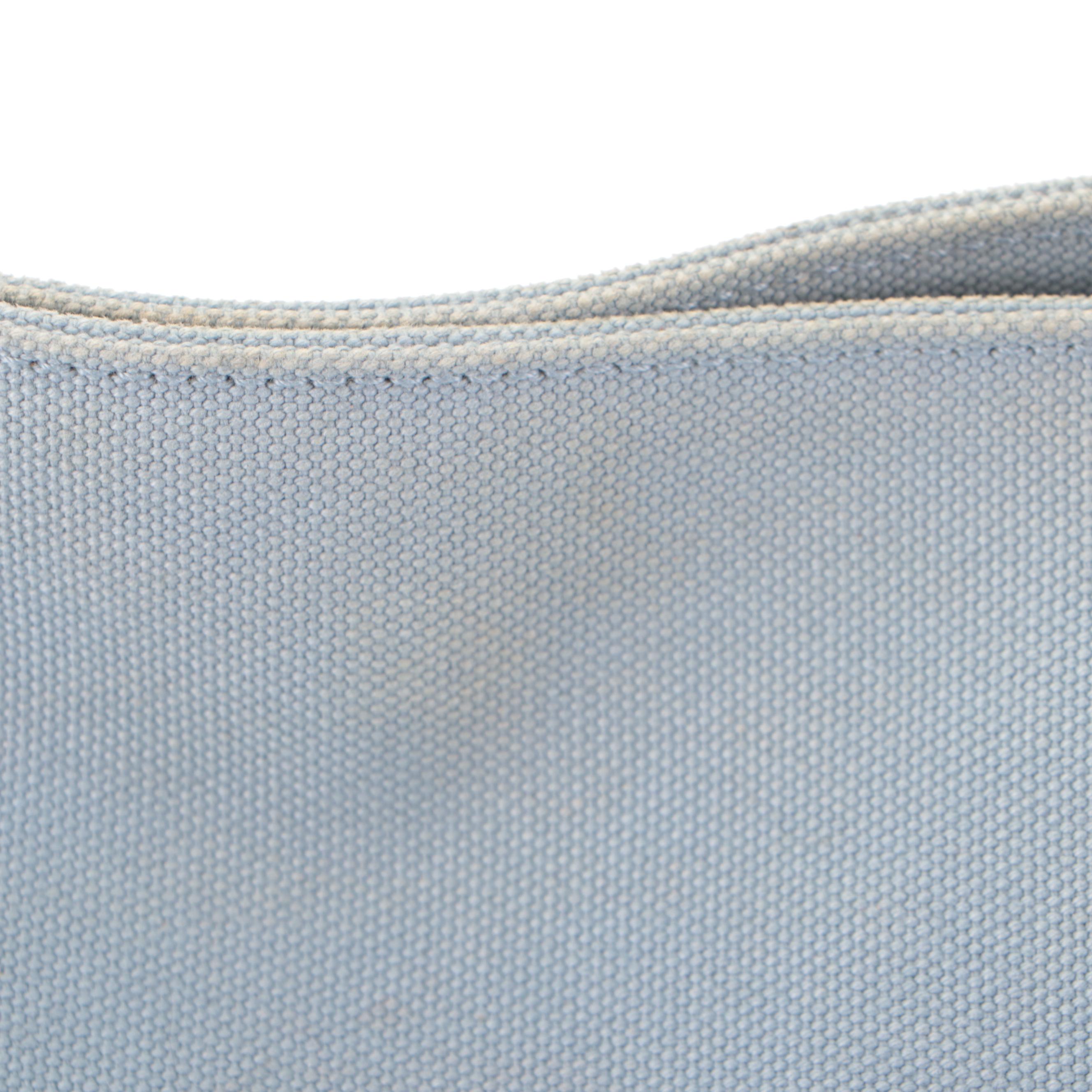 Prada Sport Front-Pocket Shoulder Bag in Light Blue Cotton Canvas