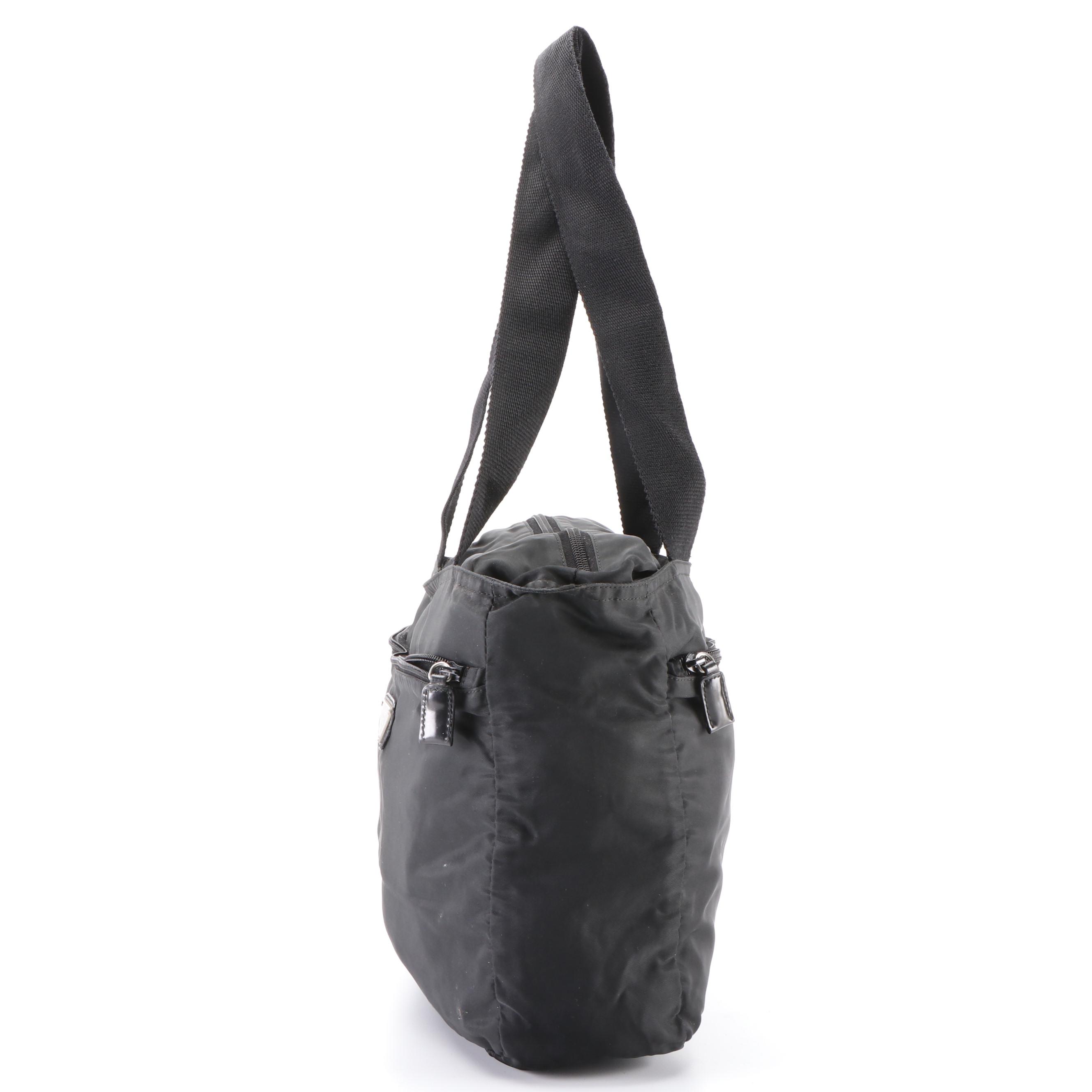 Prada Black Tessuto Nylon Shoulder Bag