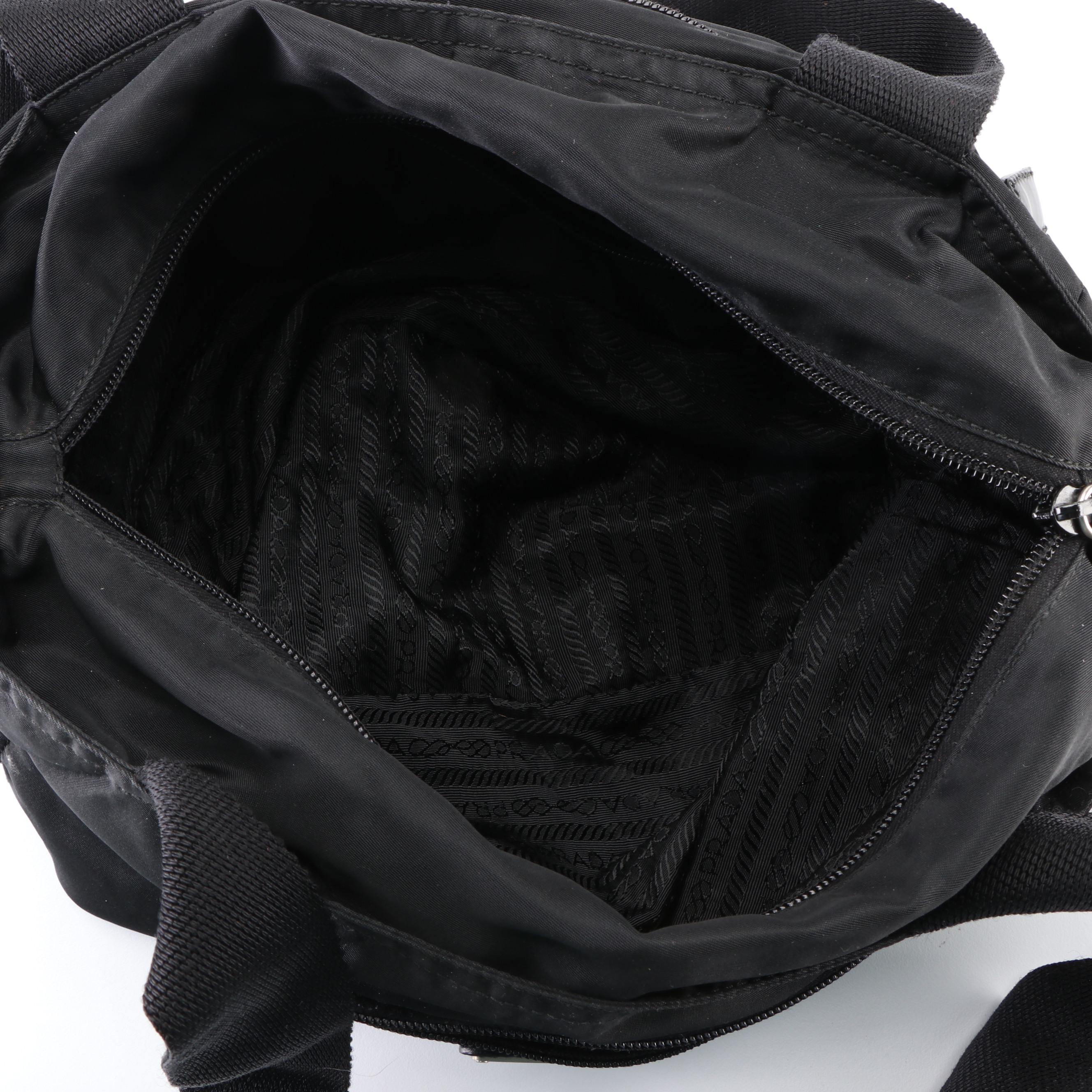 Prada Black Tessuto Nylon Shoulder Bag