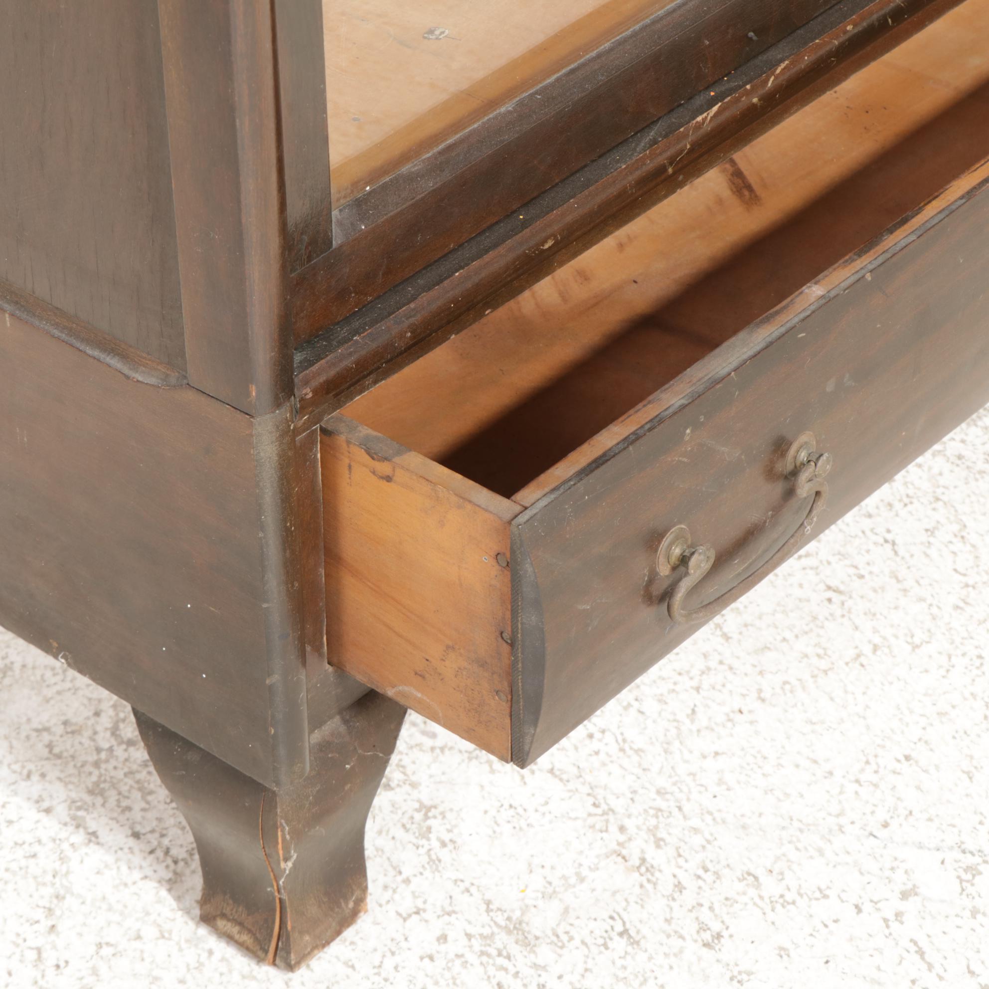 Weis Walnut Three-Stack Barrister's Bookcase, Early to Mid 20th Century