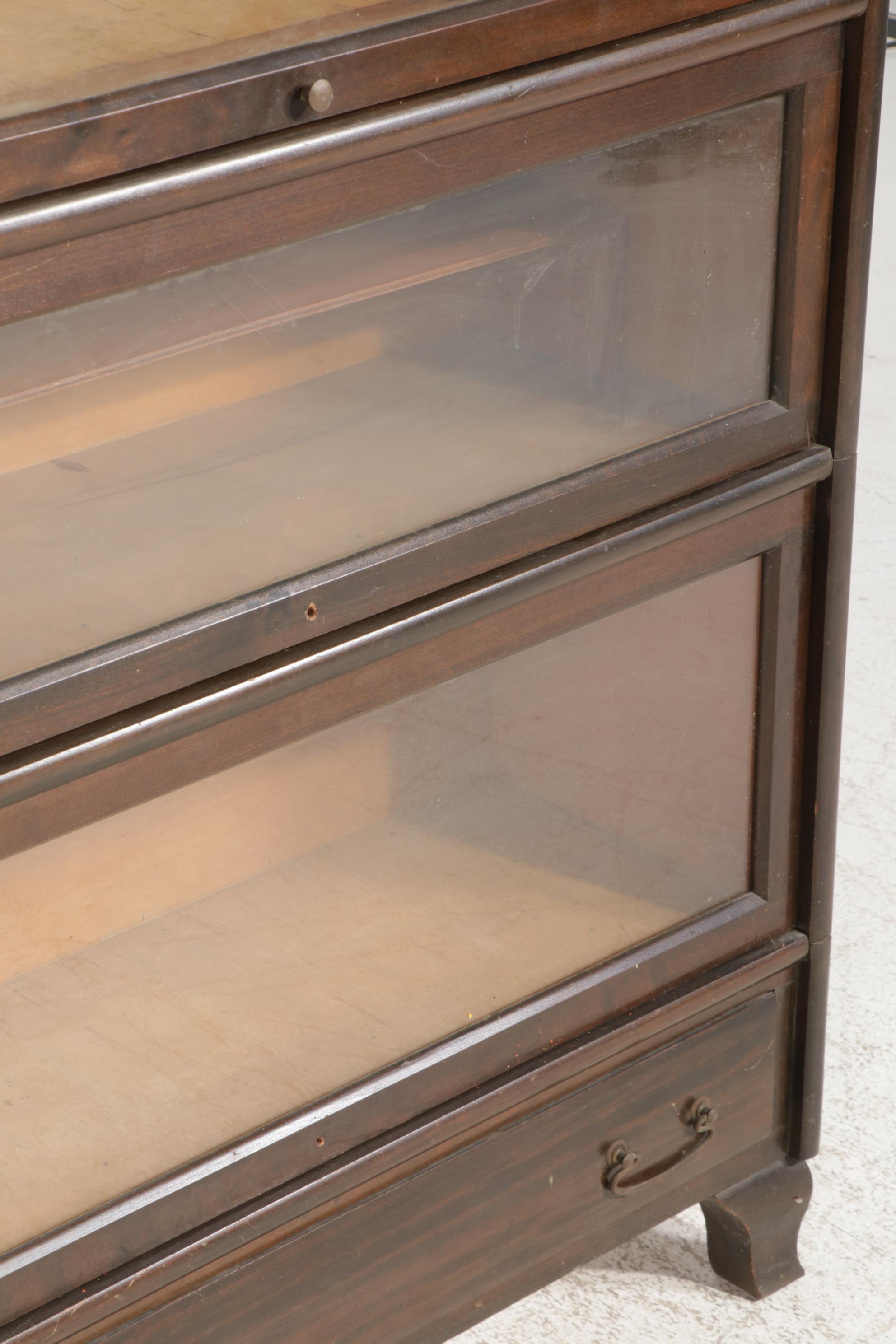 Weis Walnut Three-Stack Barrister's Bookcase, Early to Mid 20th Century