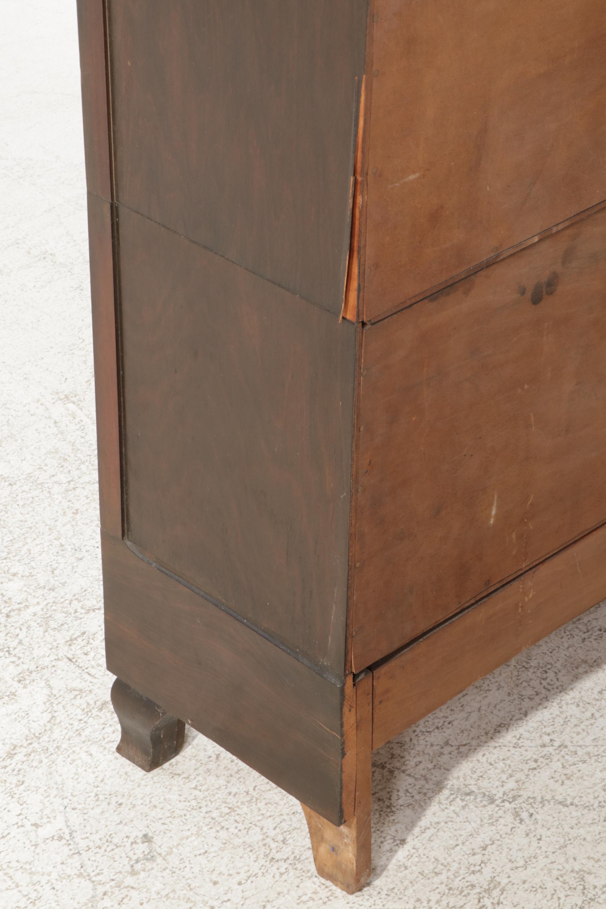 Weis Walnut Three-Stack Barrister's Bookcase, Early to Mid 20th Century