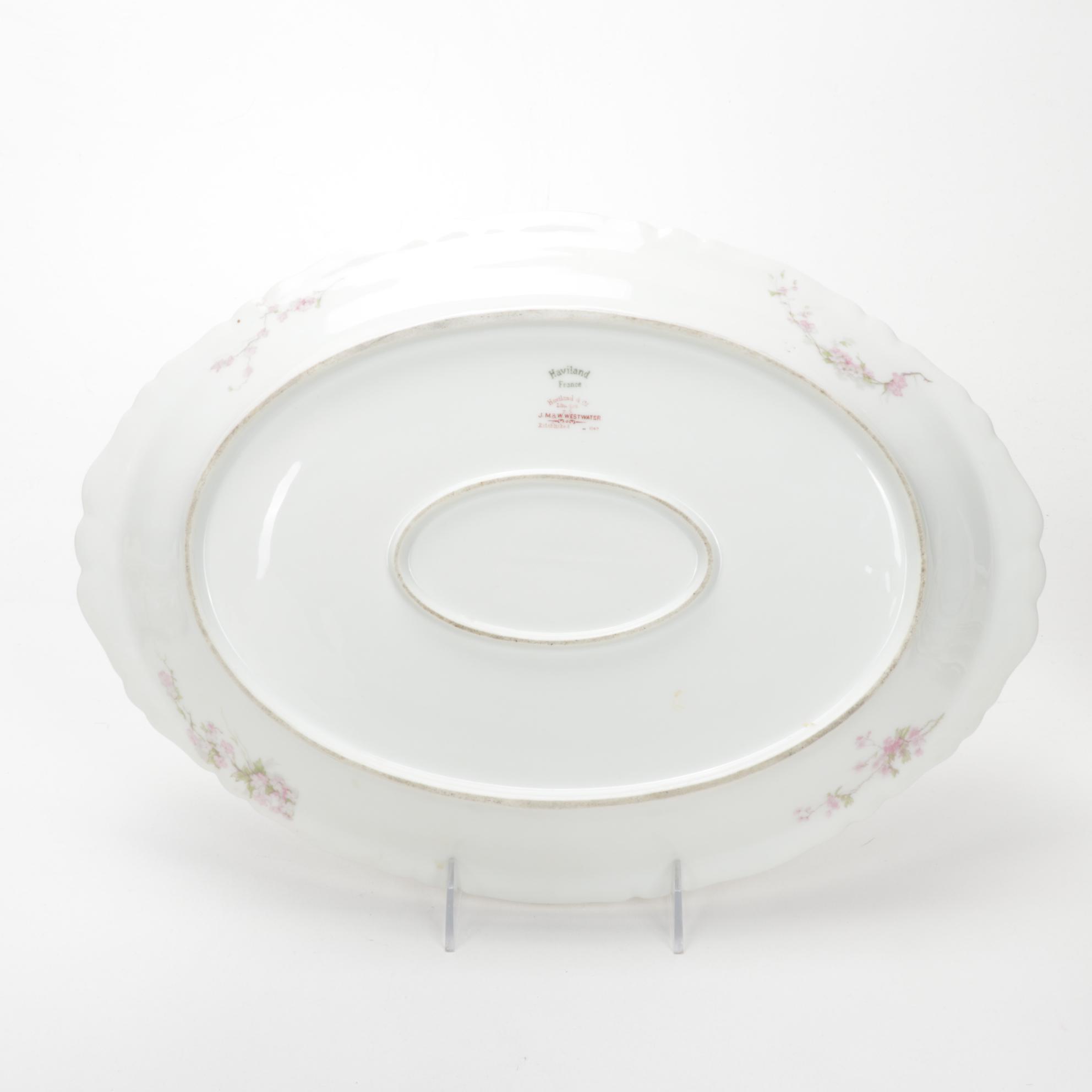 Haviland "Old Abbey" and Other Pink Floral Porcelain Tableware
