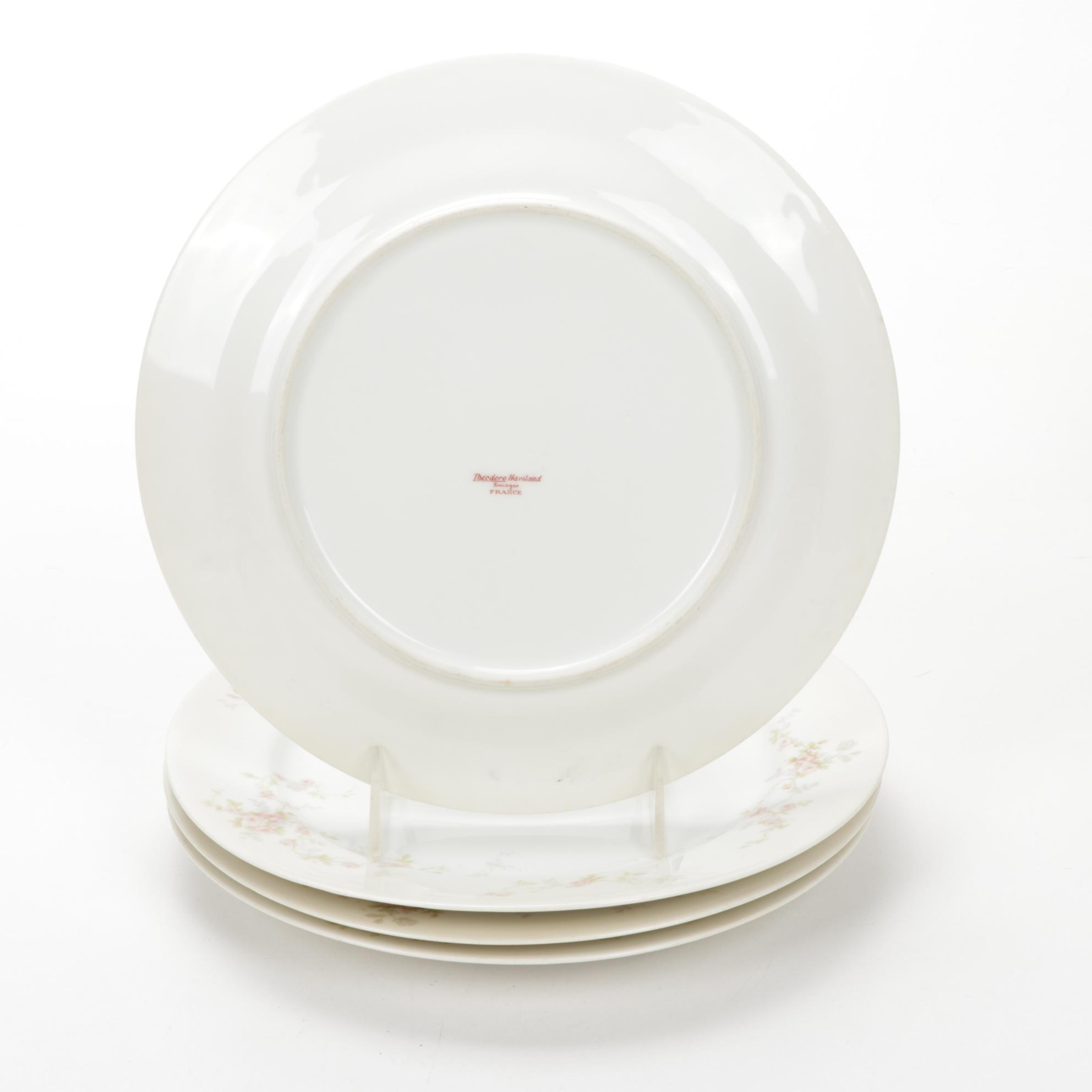 Haviland "Old Abbey" and Other Pink Floral Porcelain Tableware