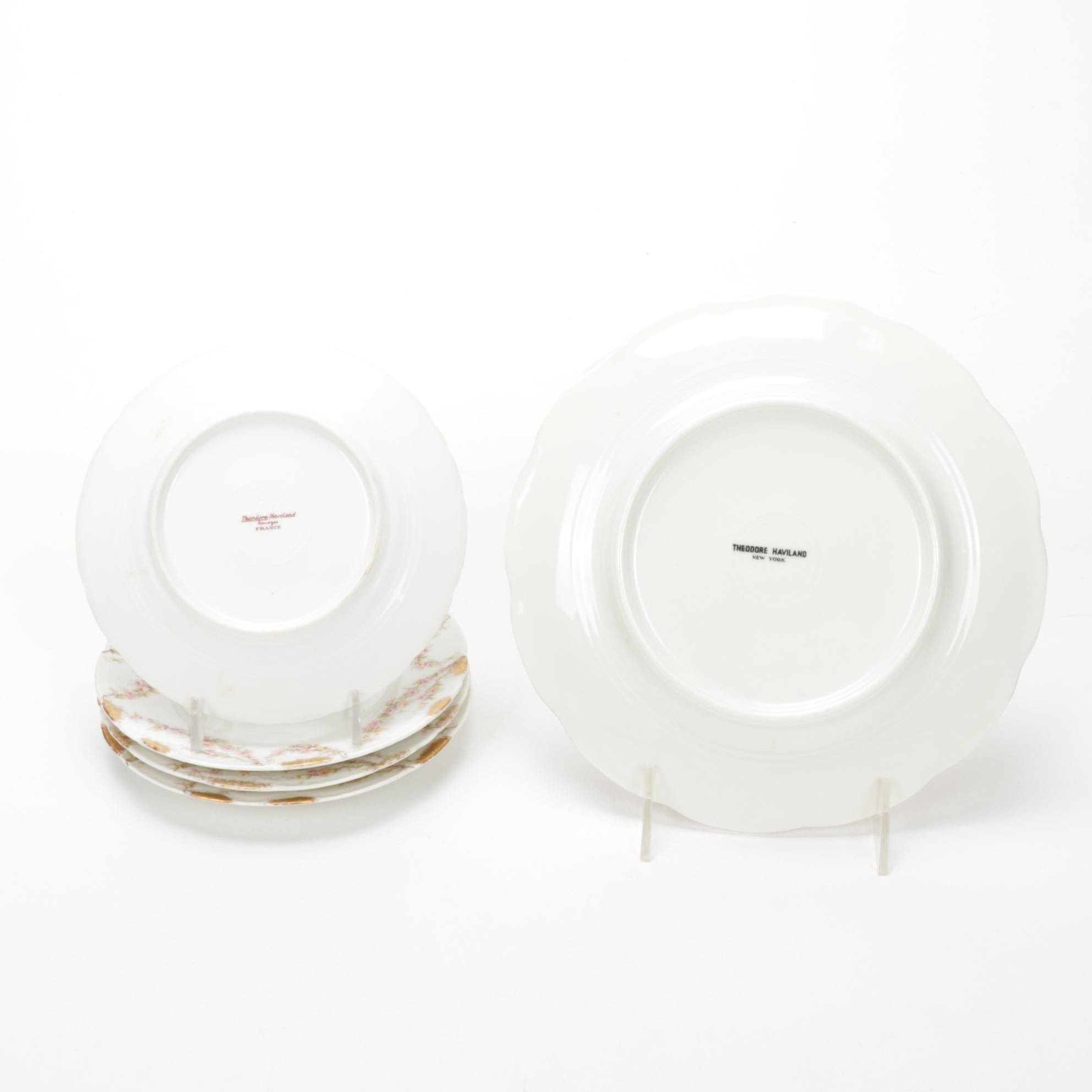 Haviland "Old Abbey" and Other Pink Floral Porcelain Tableware