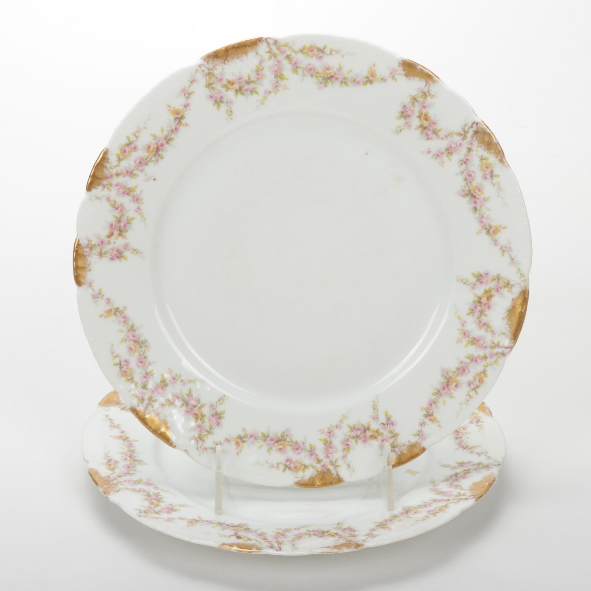 Haviland "Old Abbey" and Other Pink Floral Porcelain Tableware