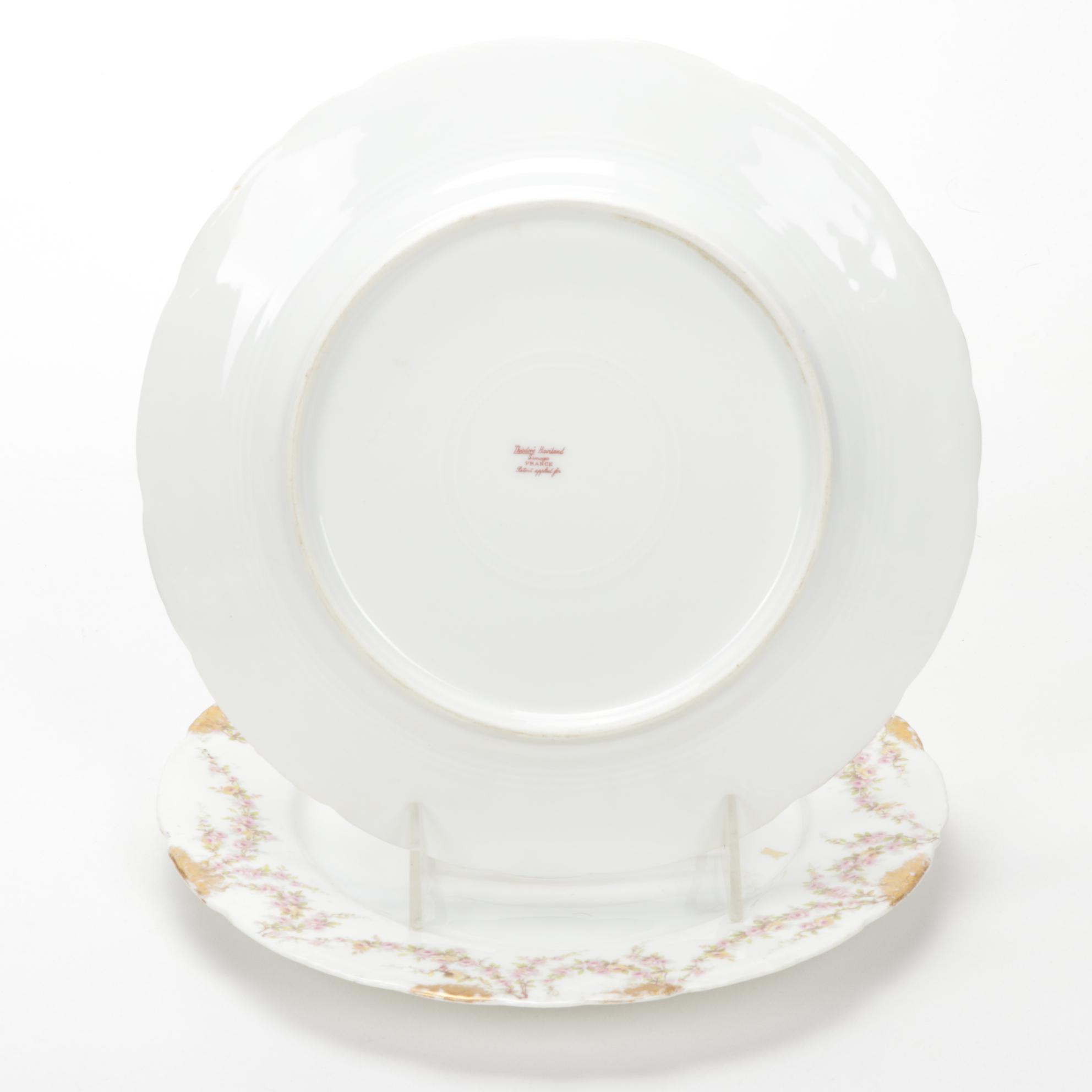 Haviland "Old Abbey" and Other Pink Floral Porcelain Tableware