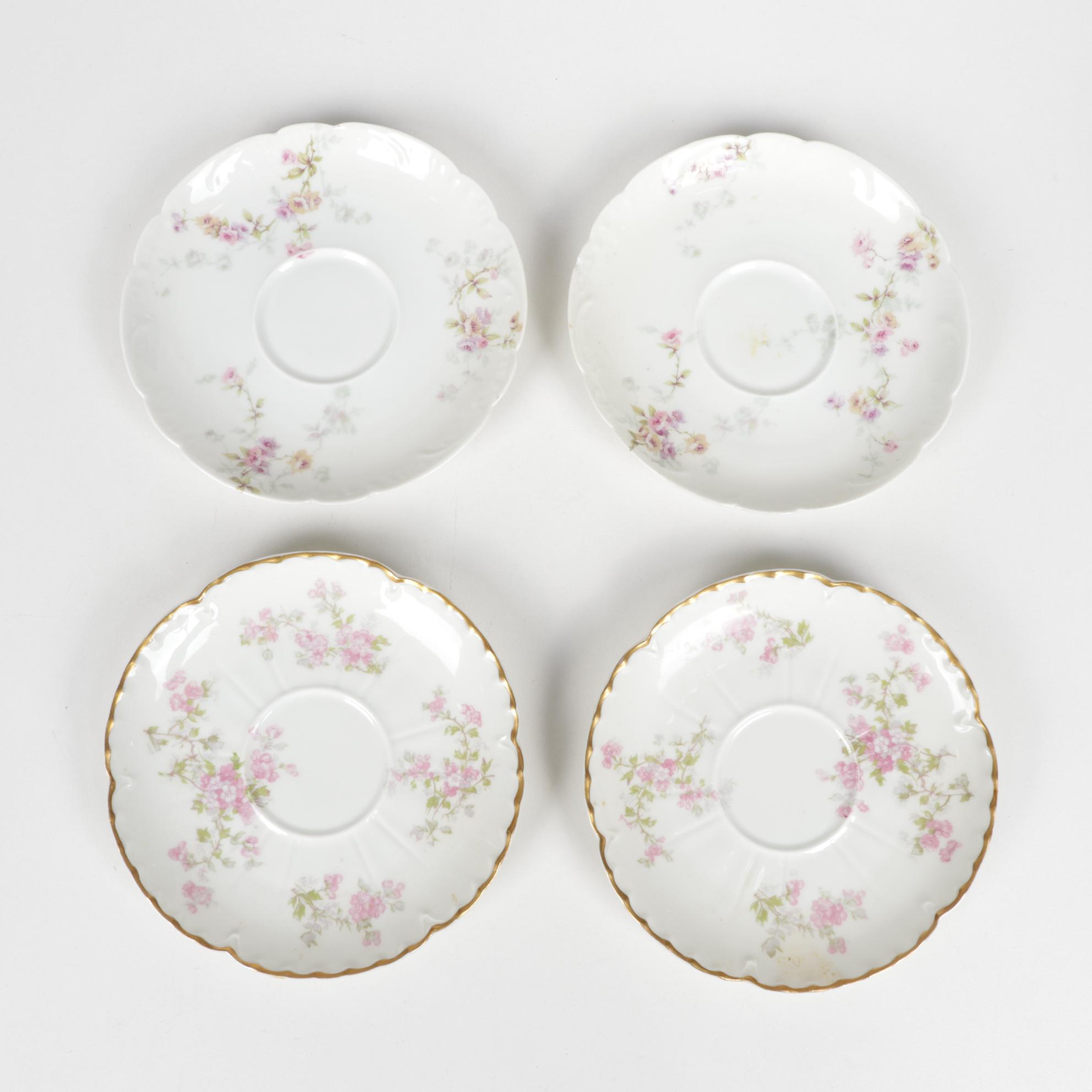 Haviland "Old Abbey" and Other Pink Floral Porcelain Tableware