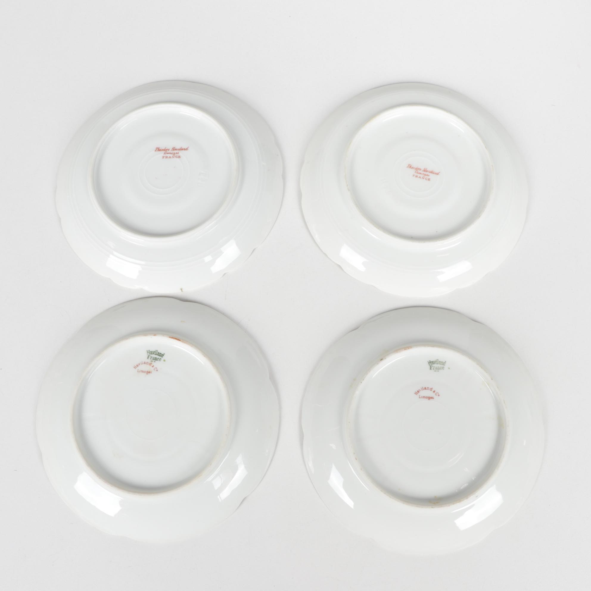 Haviland "Old Abbey" and Other Pink Floral Porcelain Tableware