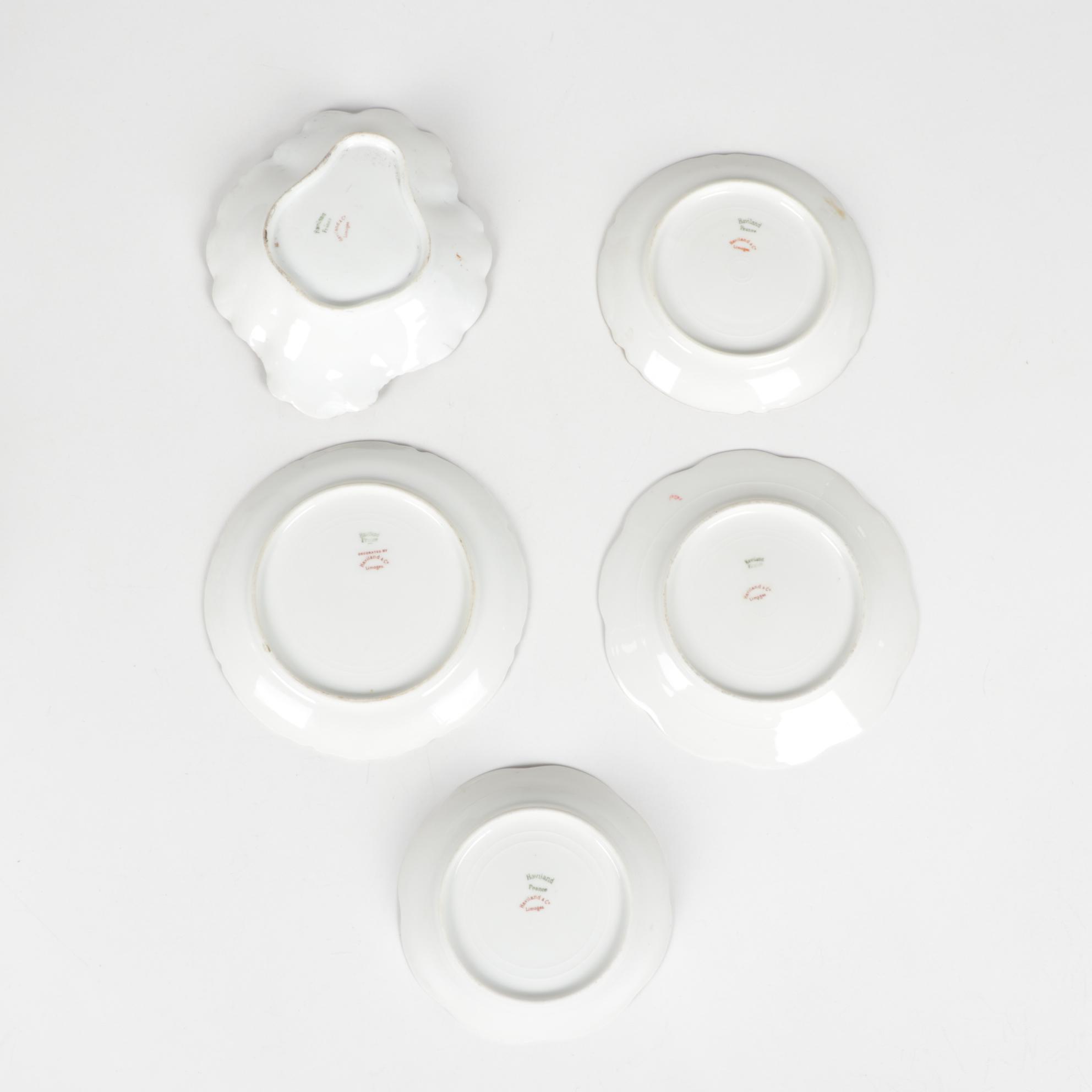 Haviland "Old Abbey" and Other Pink Floral Porcelain Tableware