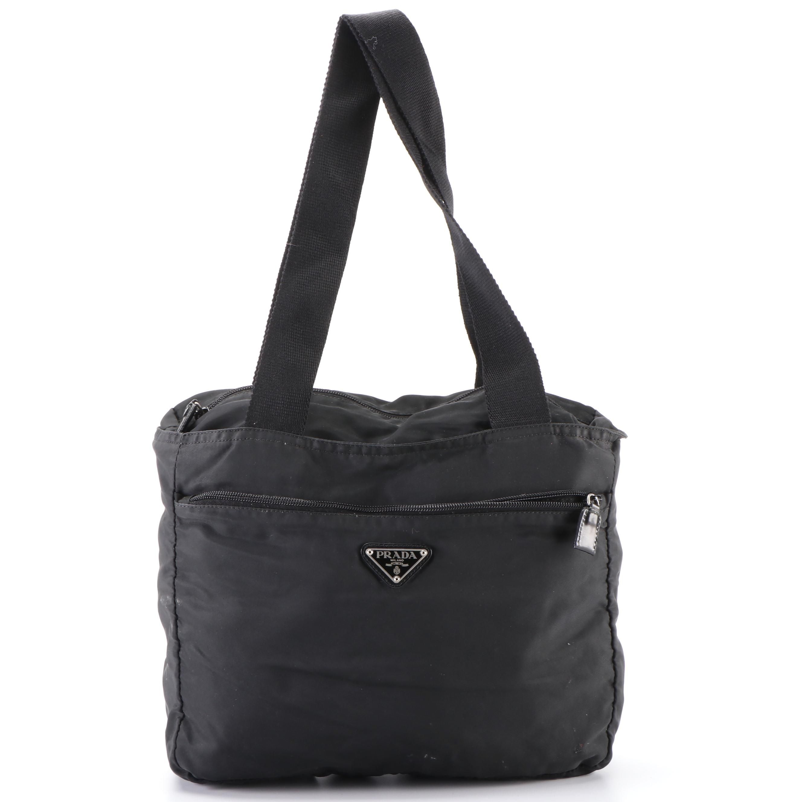 Prada Black Tessuto Nylon Shoulder Bag