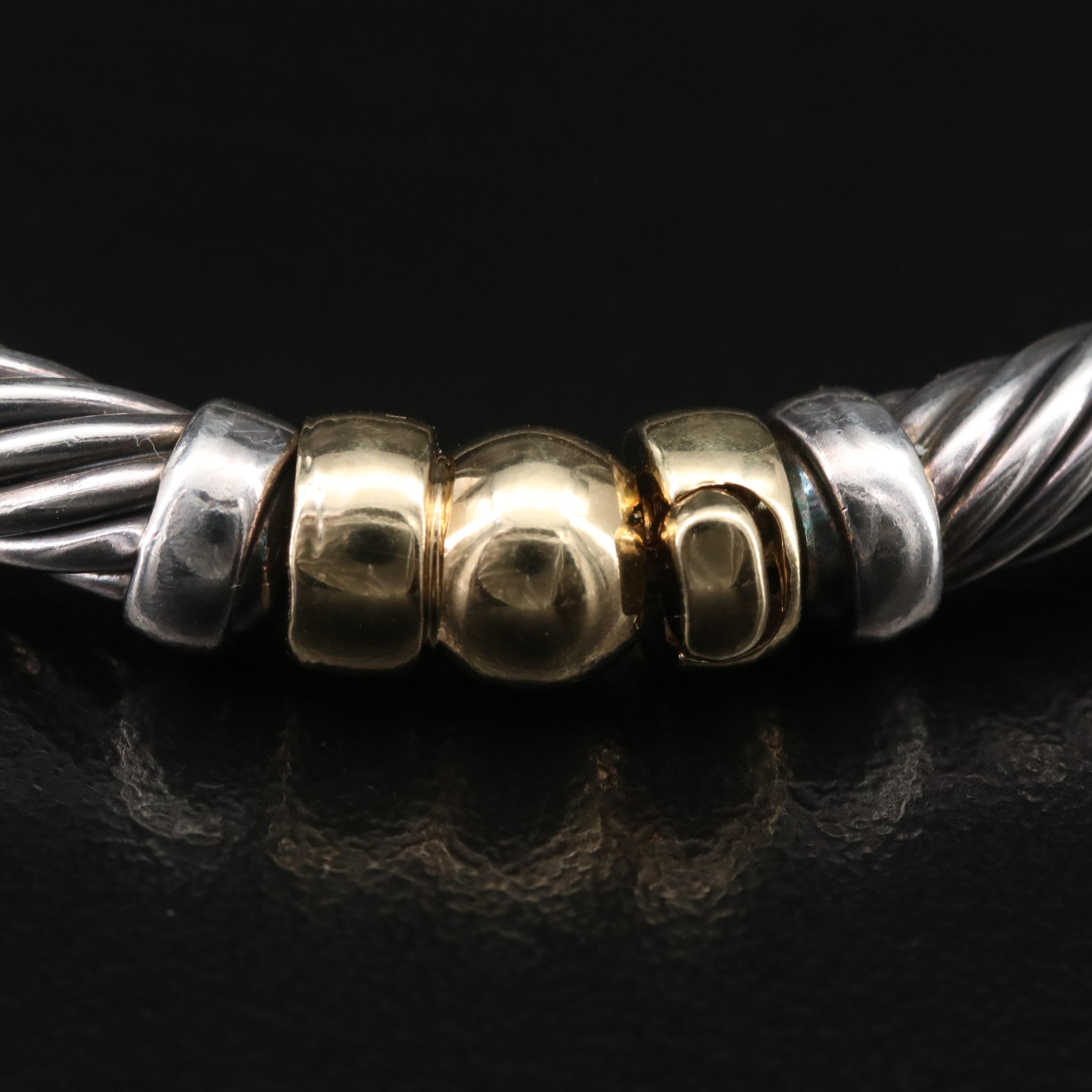 David Yurman "Hampton" Sterling Pearl Necklace with 14K Accents