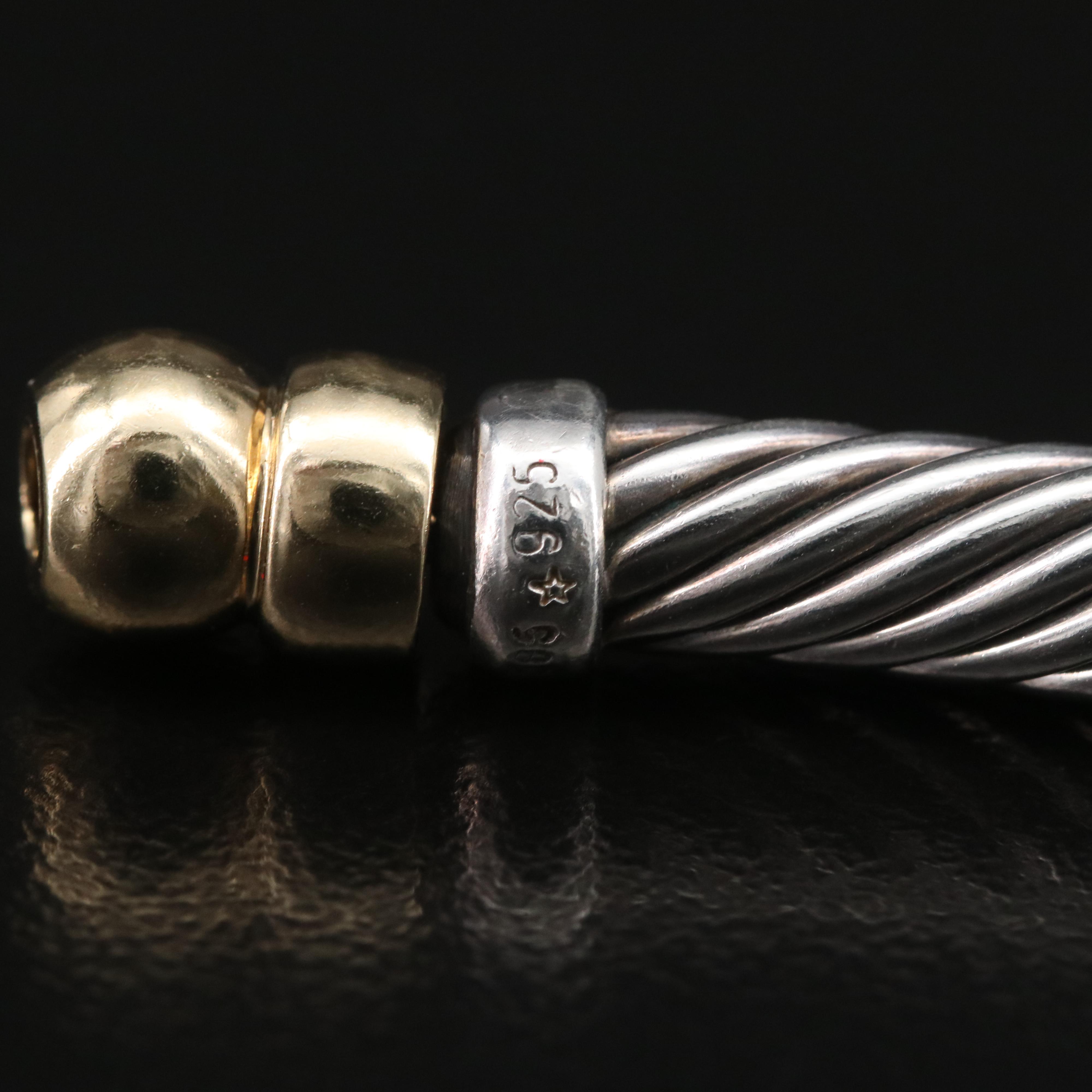 David Yurman "Hampton" Sterling Pearl Necklace with 14K Accents