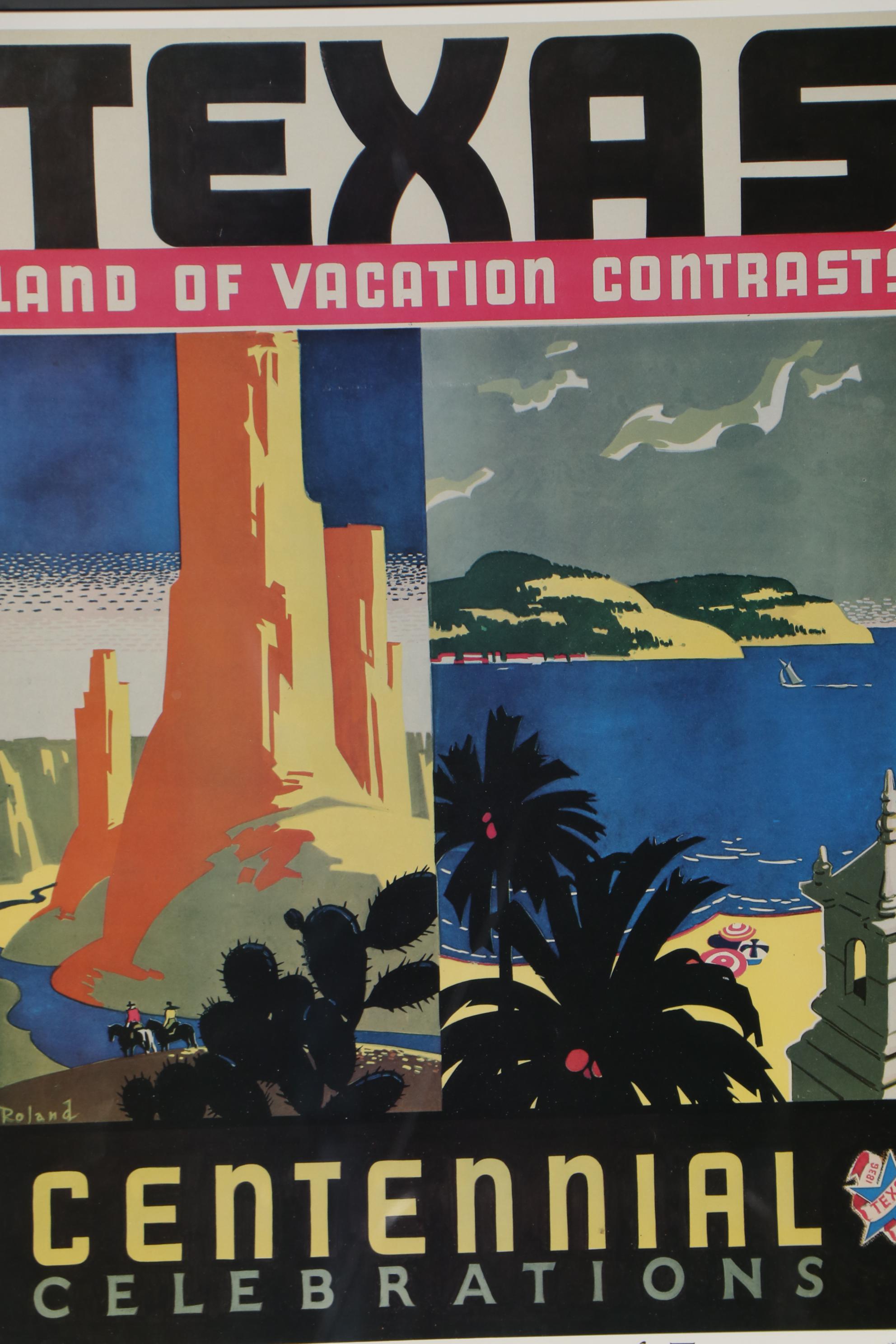 Texas Centennial Offset Lithograph, 21st Century