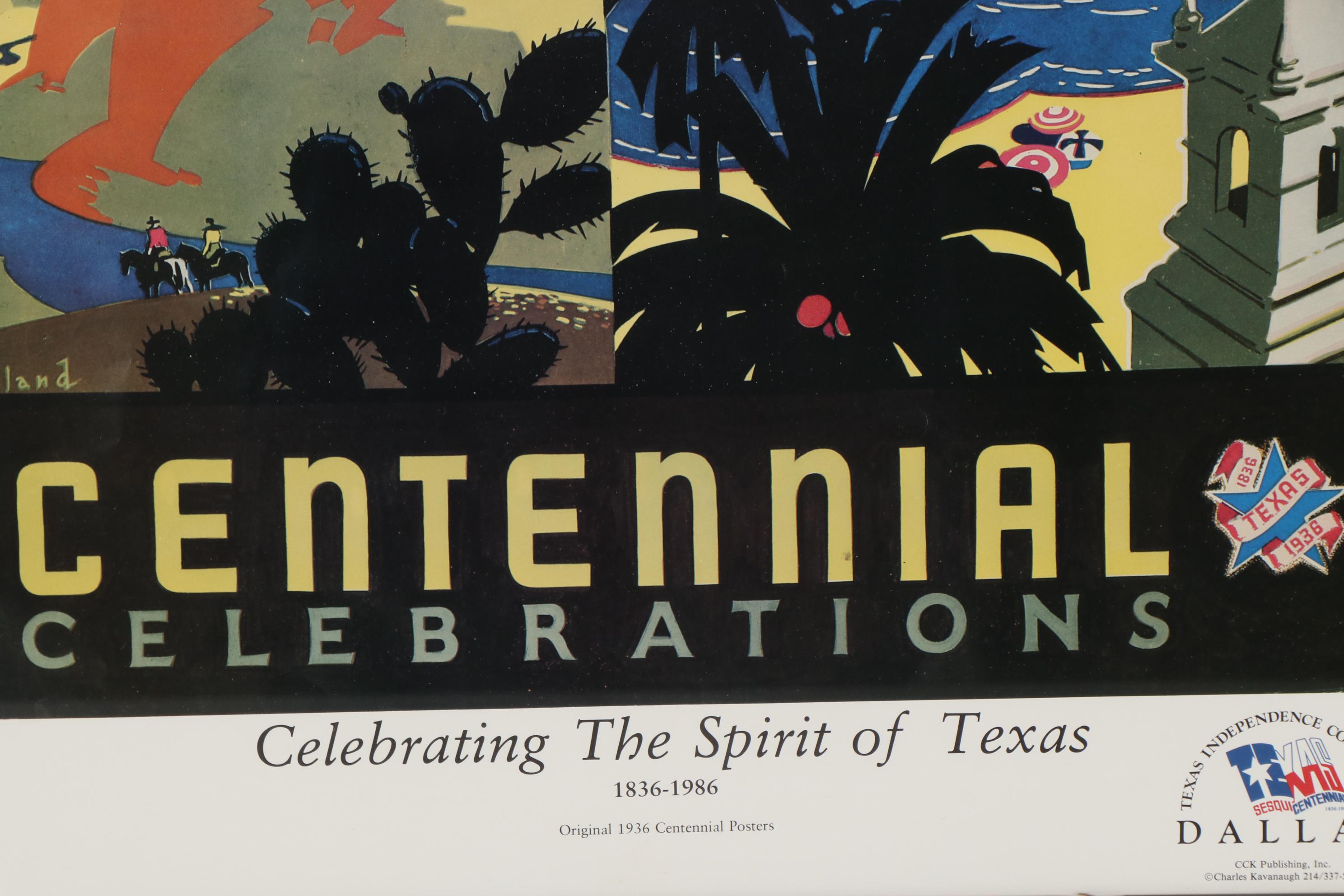 Texas Centennial Offset Lithograph, 21st Century