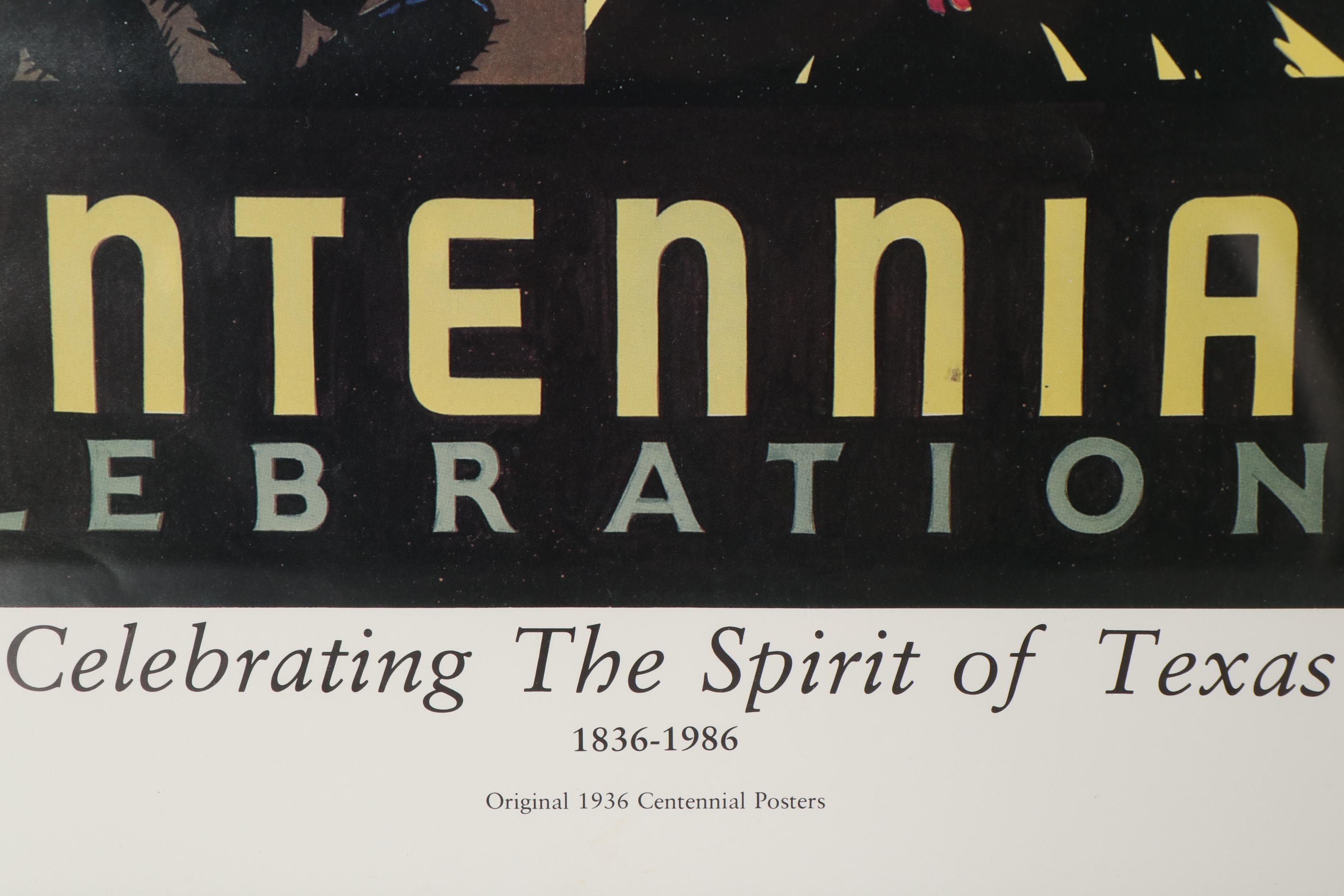 Texas Centennial Offset Lithograph, 21st Century