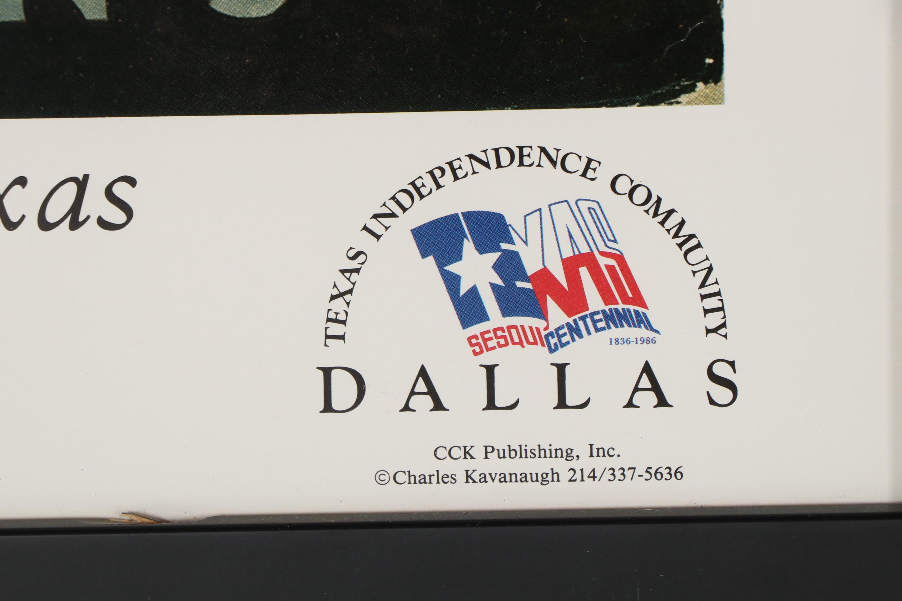 Texas Centennial Offset Lithograph, 21st Century