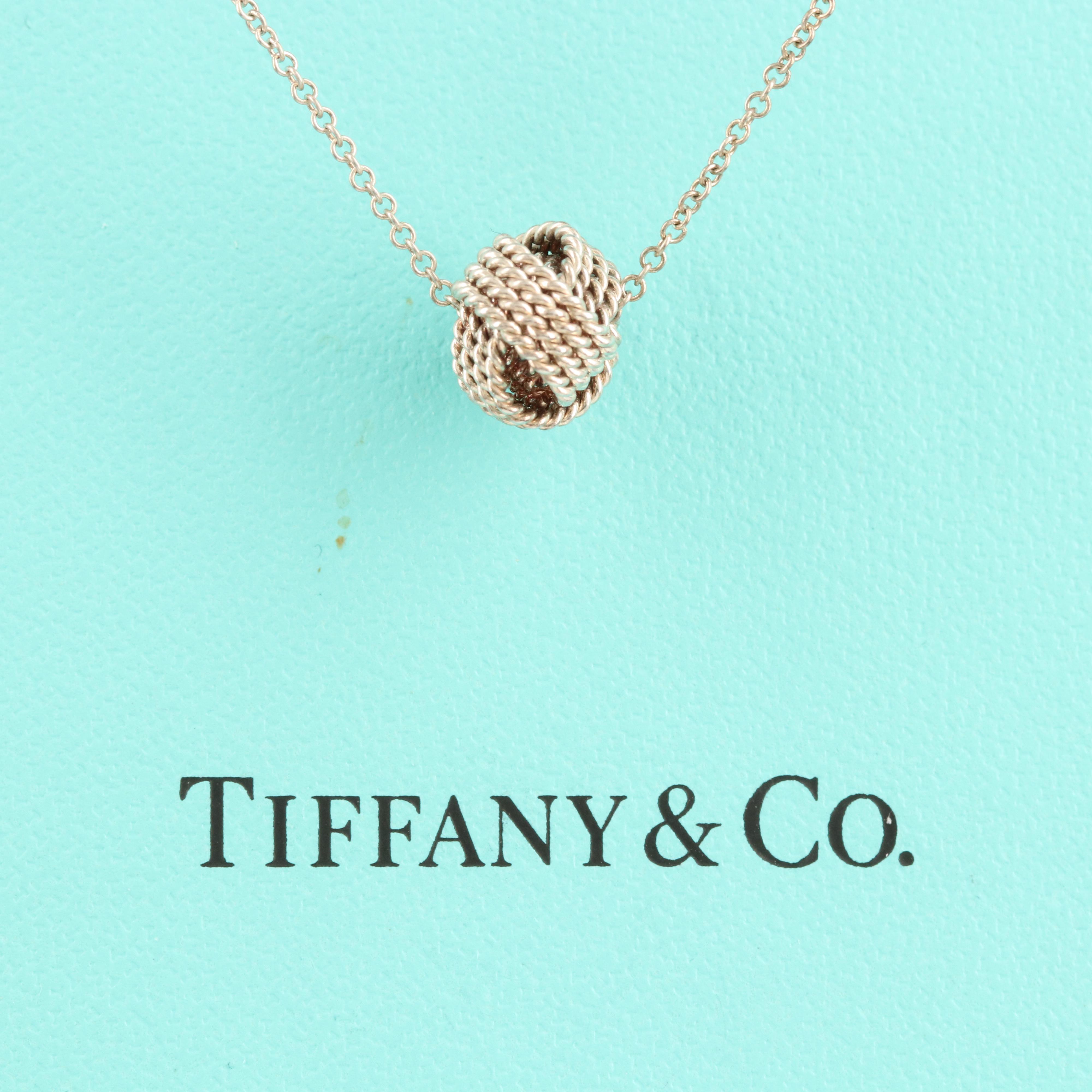 Tiffany & Co. Sterling "Twist" Knot Pendant Necklace