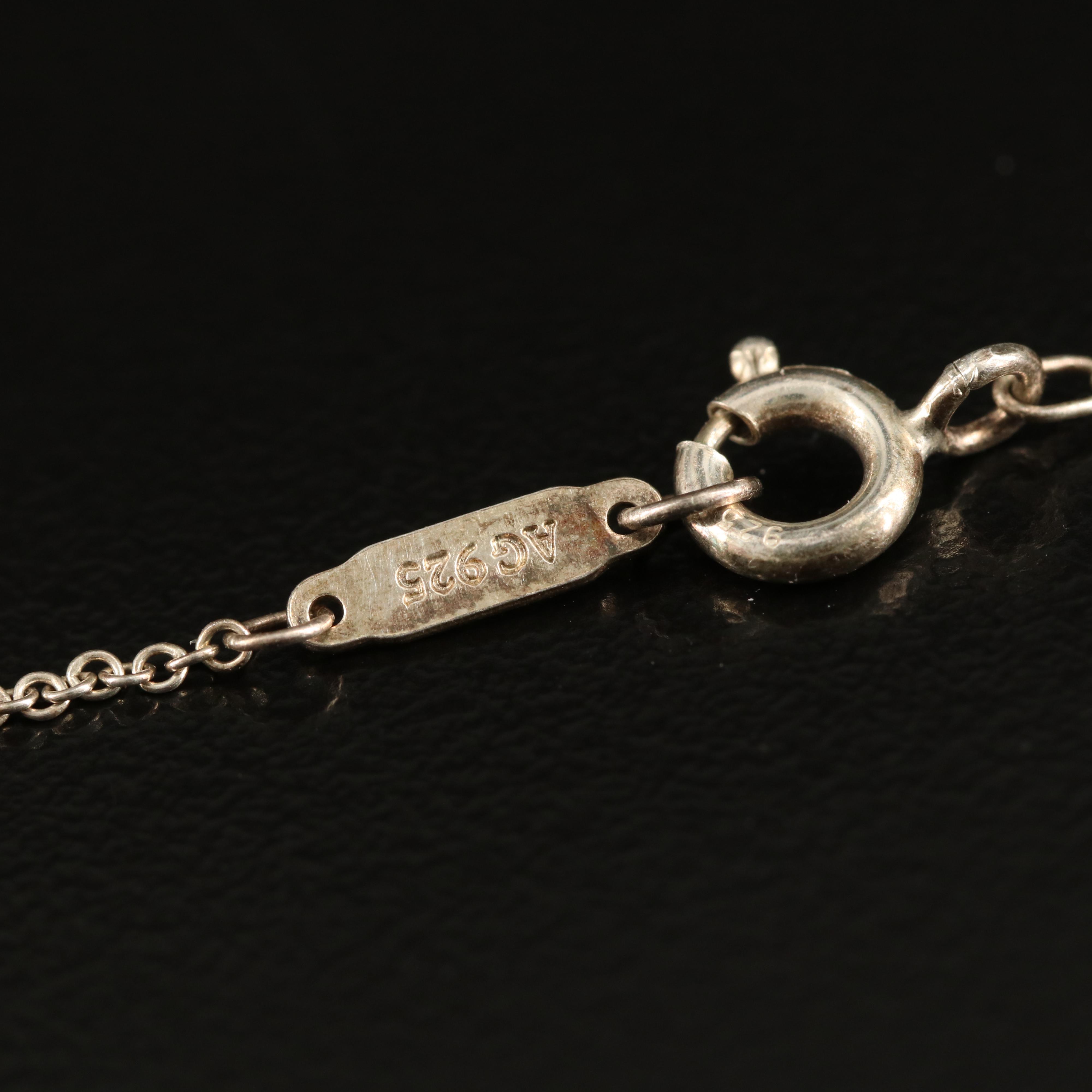 Tiffany & Co. Sterling "Twist" Knot Pendant Necklace