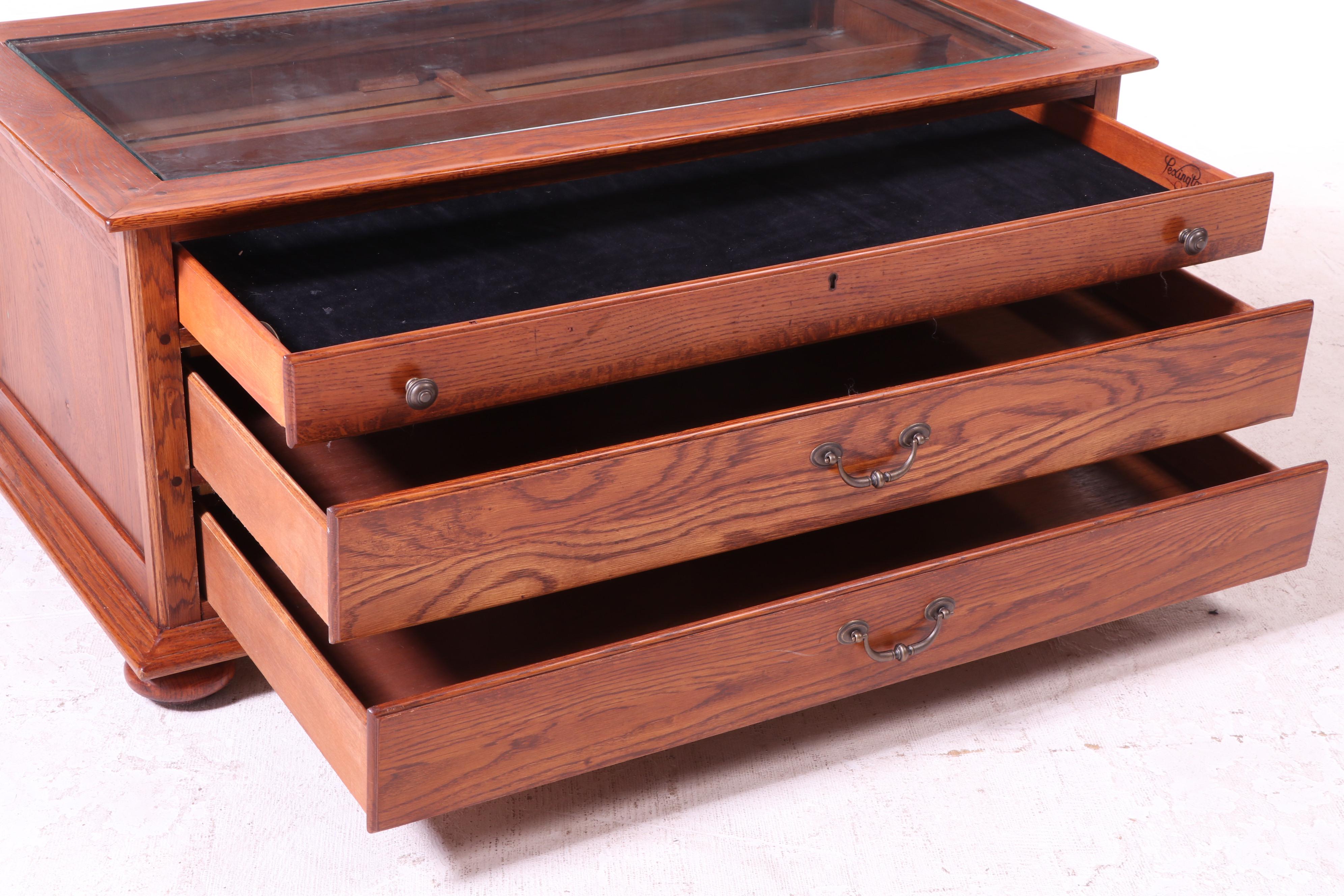Bob Timberlake for Lexington "American Cabin" Oak Vitrine Coffee Table