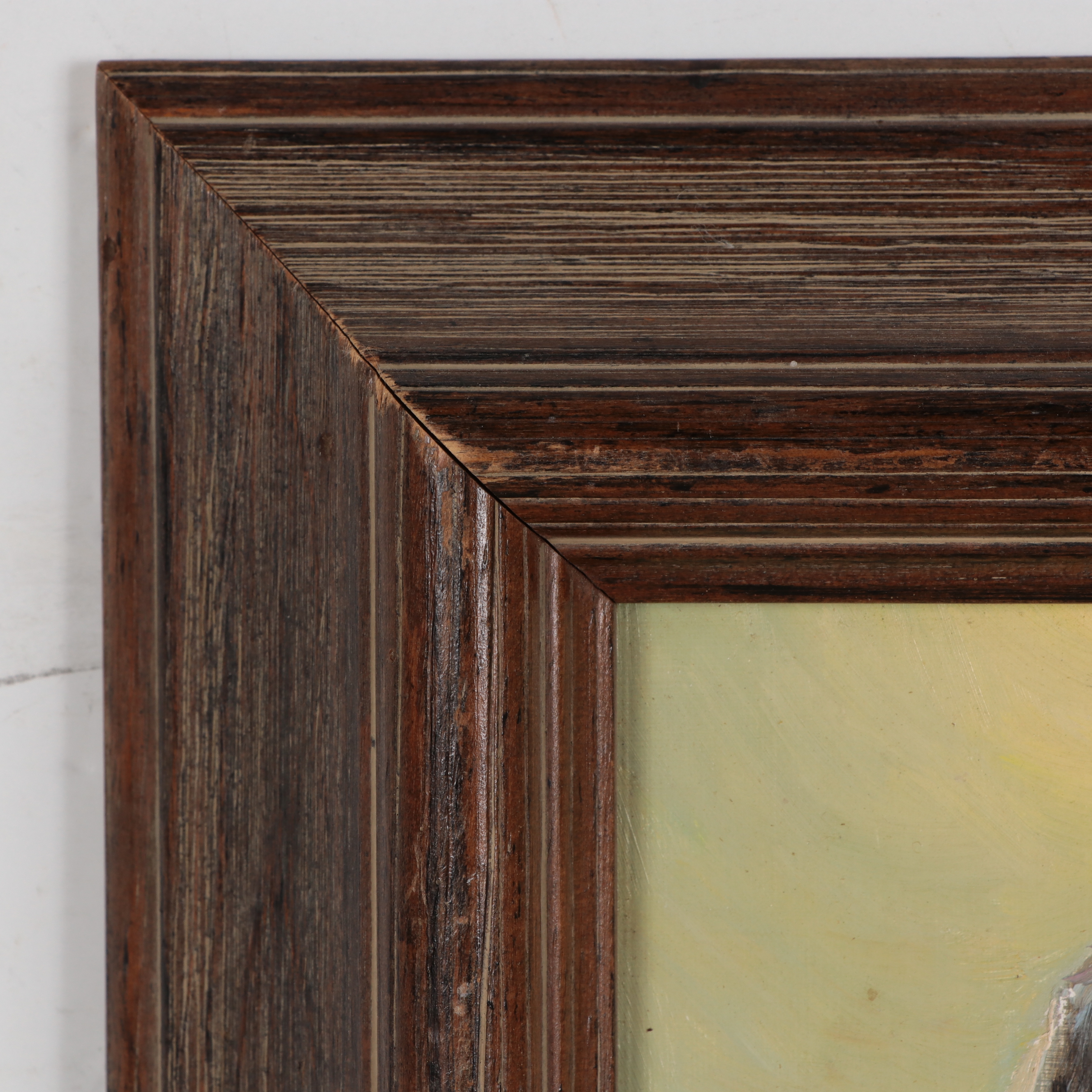 Olaf Palm Oil Portrait of Native American Elder, Late 20th Century