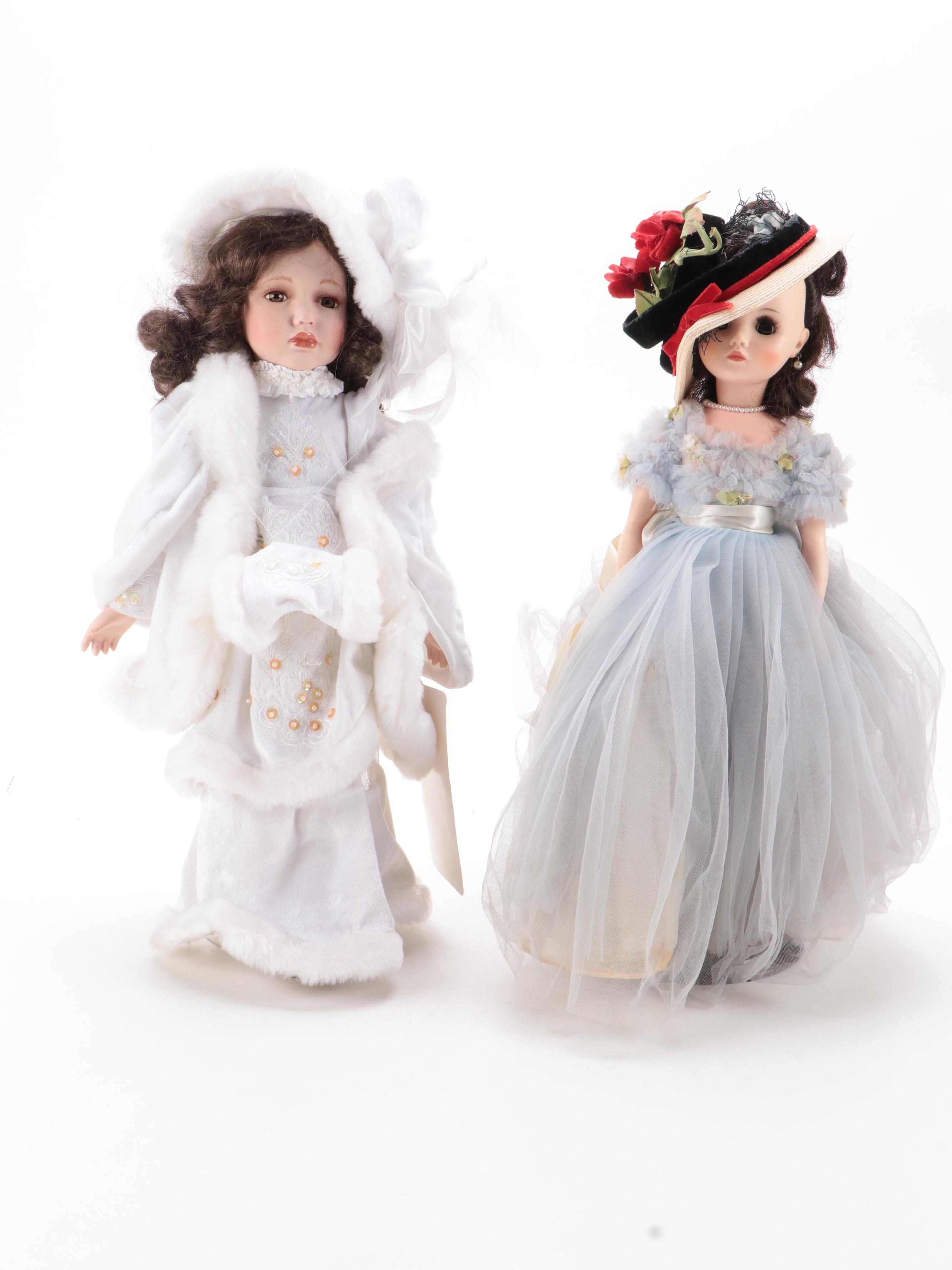 American Classic and Victorian Rose Collection Porcelain Dolls