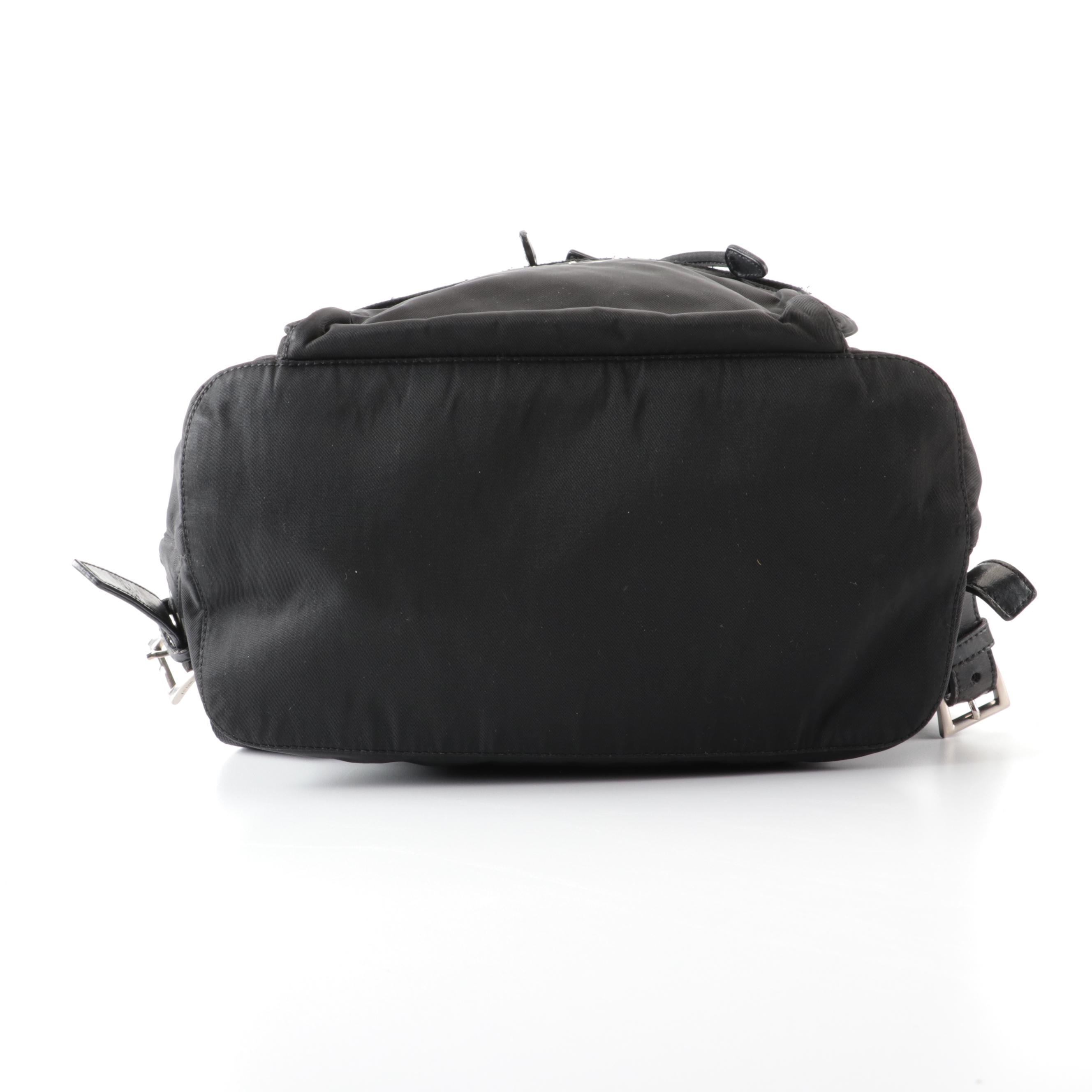 Prada Black Nylon Tessuto Backpack Purse