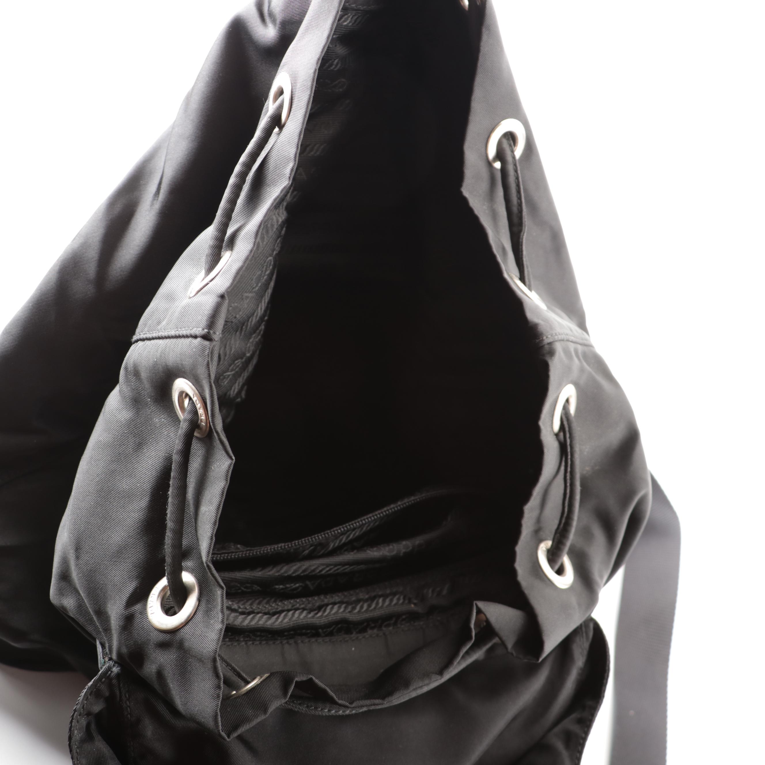 Prada Black Nylon Tessuto Backpack Purse