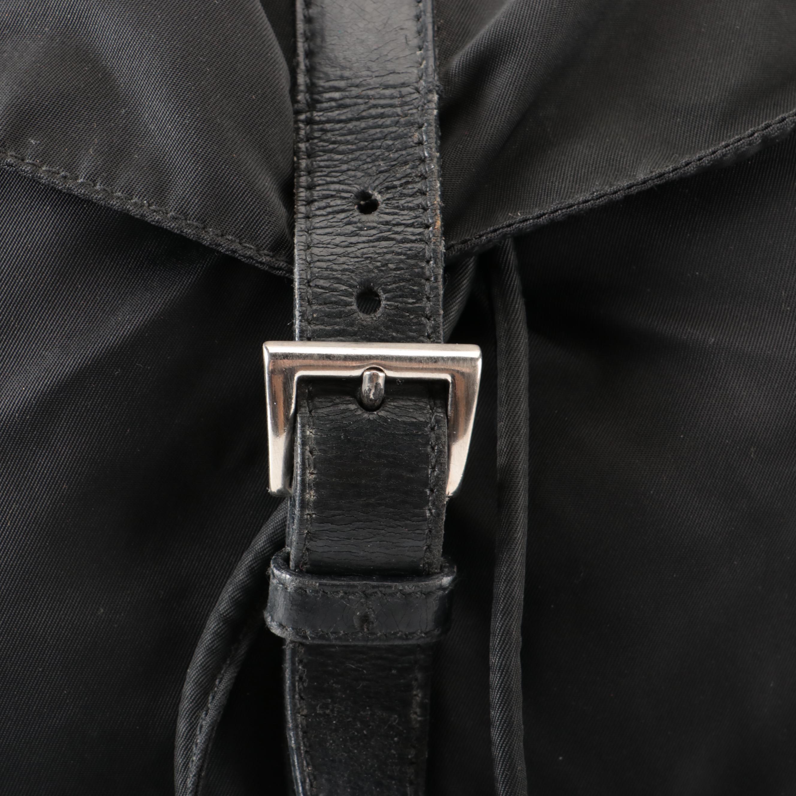 Prada Black Nylon Tessuto Backpack Purse