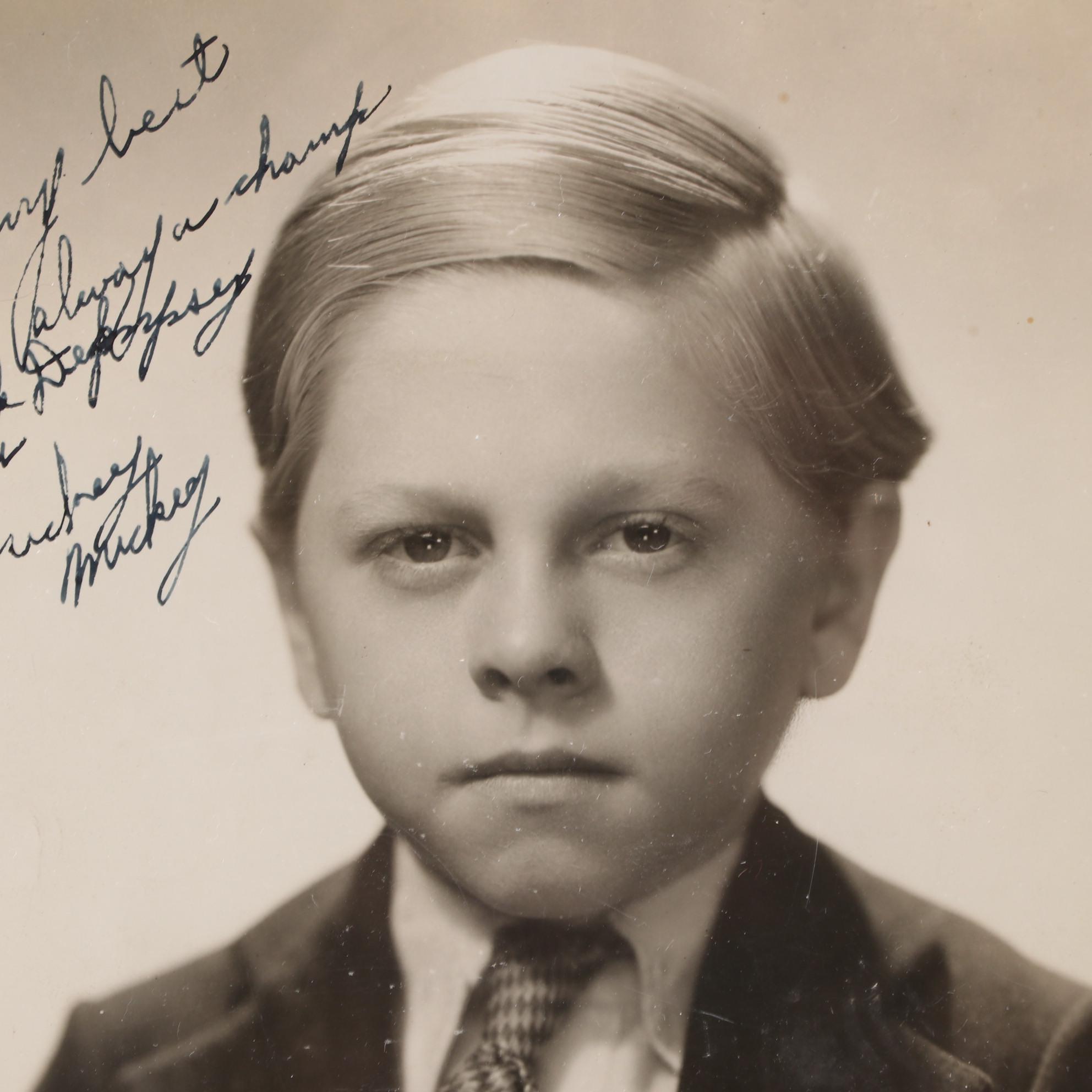 1920s Mickey Rooney Signed R.K.O Photograph to Boxing Great Jack Dempsey