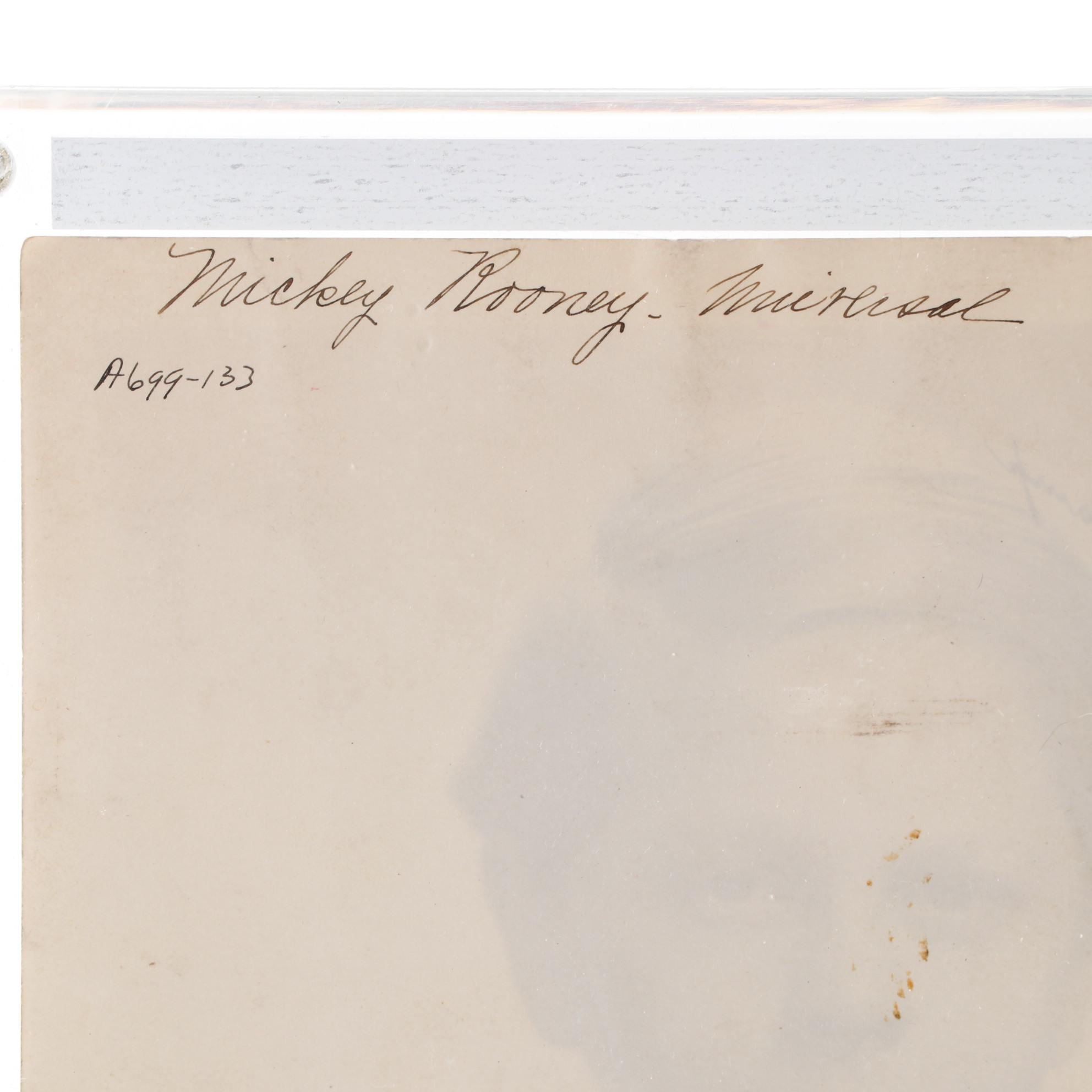 1920s Mickey Rooney Signed R.K.O Photograph to Boxing Great Jack Dempsey