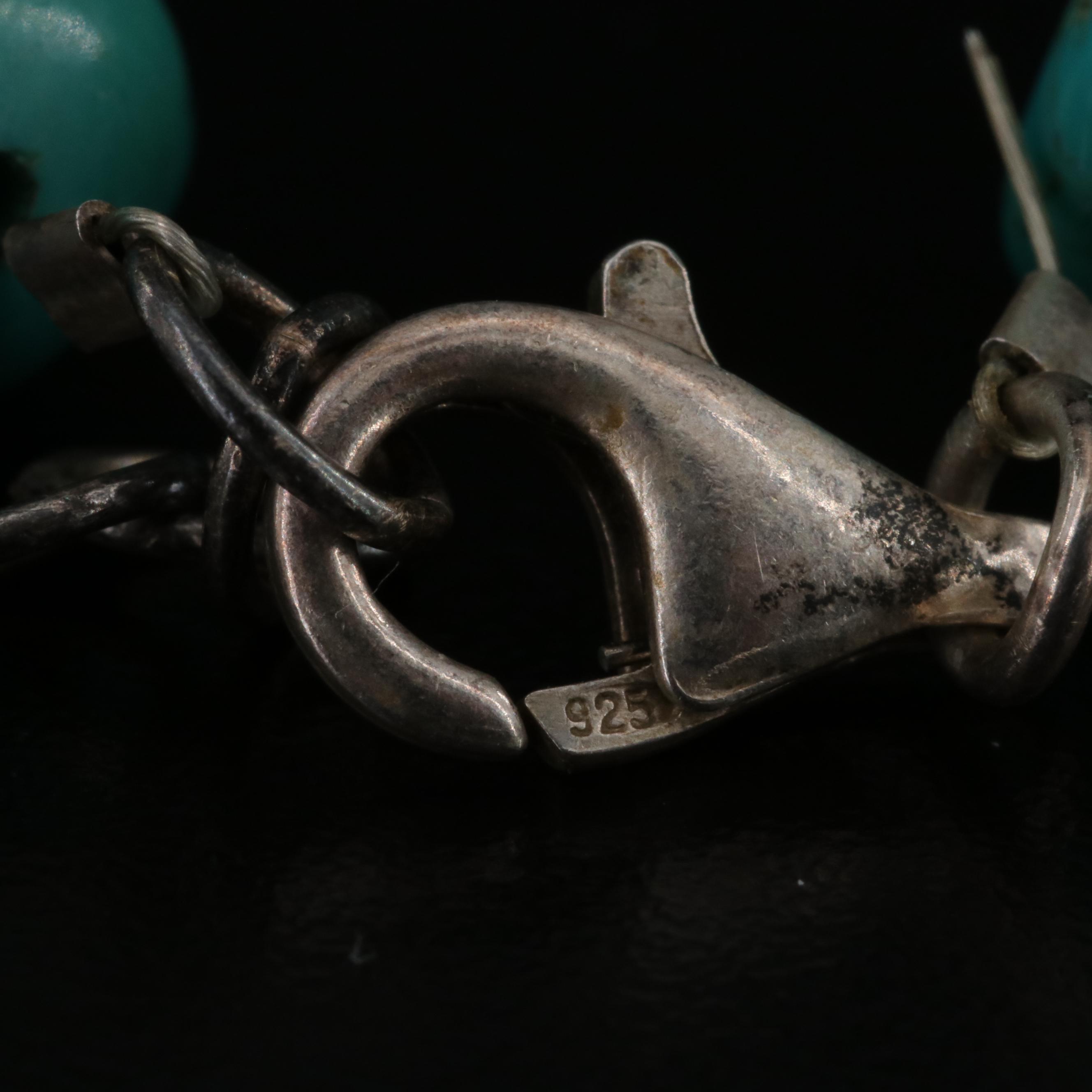 Sterling Necklaces Including Shell, Turquoise and Amazonite