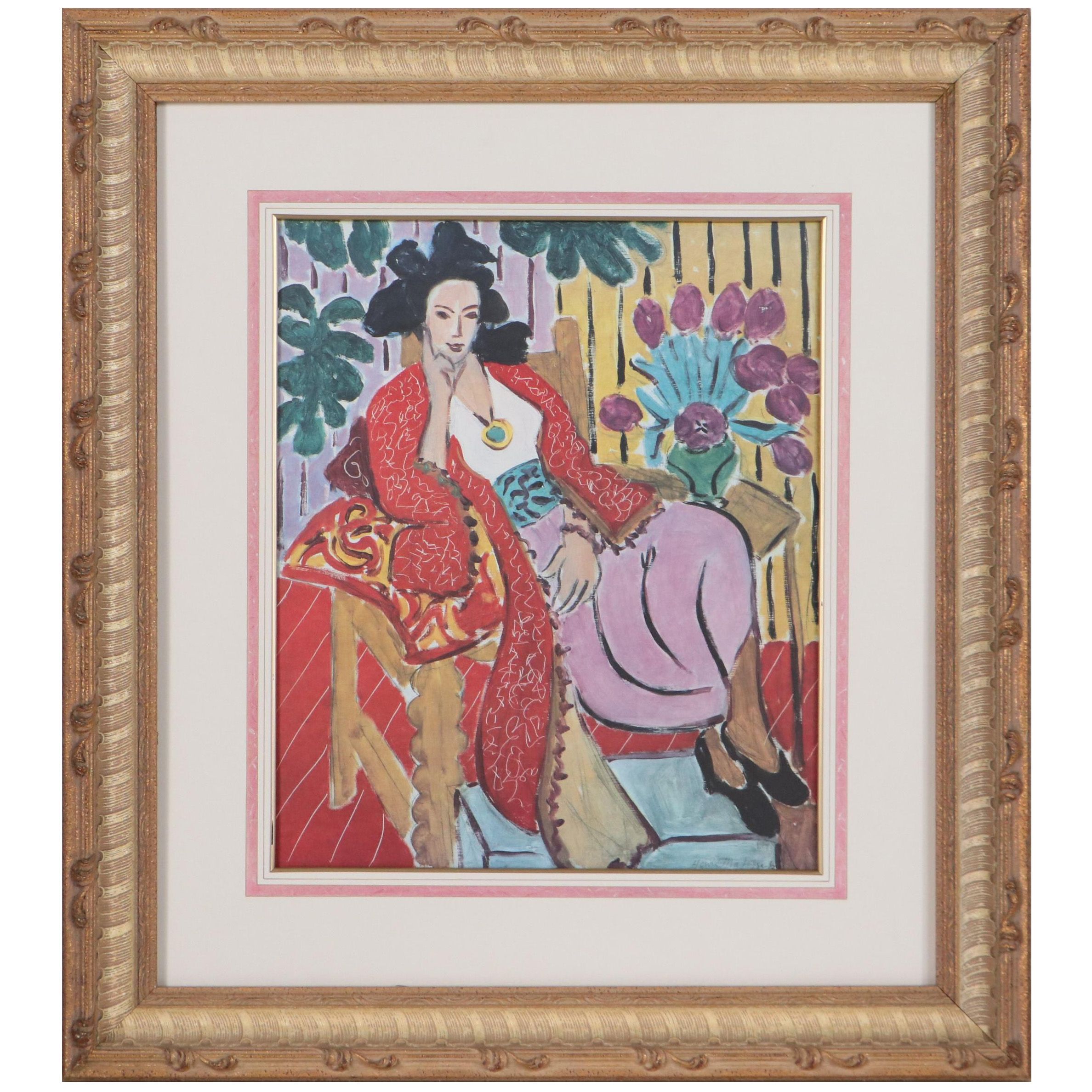 Offset Lithograph After Henri Matisse "Odalisque in Red Jacket"