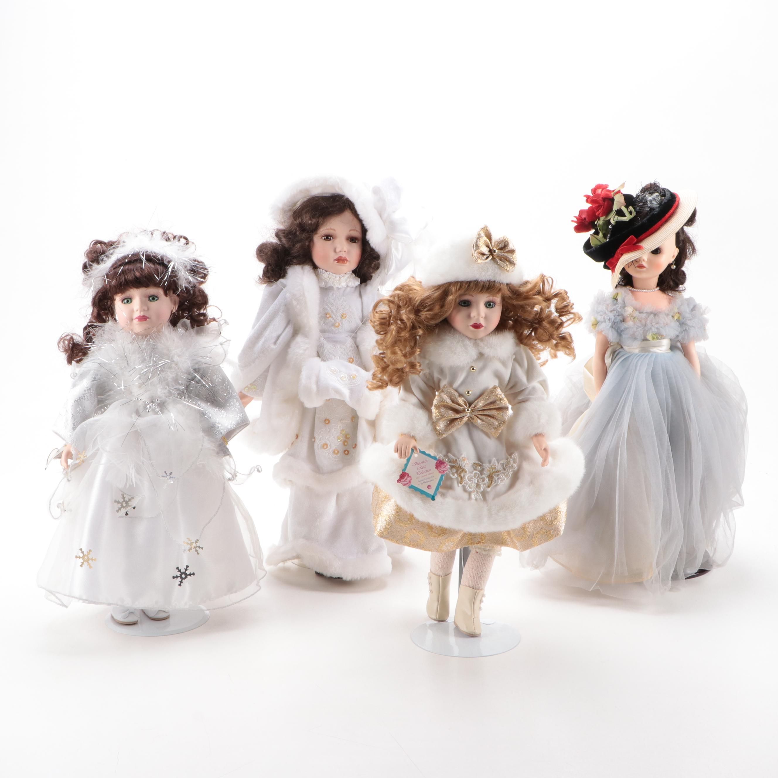 American Classic and Victorian Rose Collection Porcelain Dolls