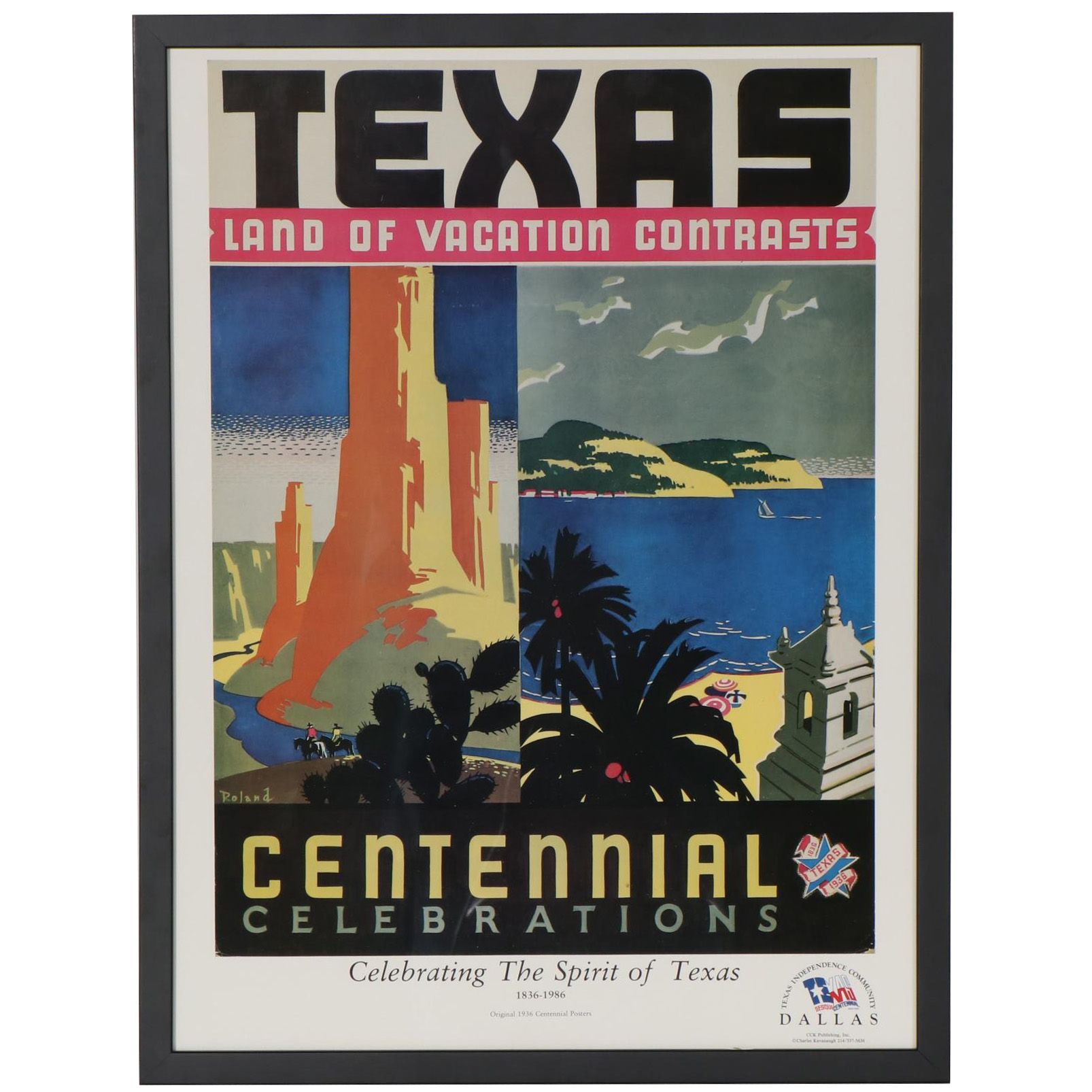 Texas Centennial Offset Lithograph, 21st Century