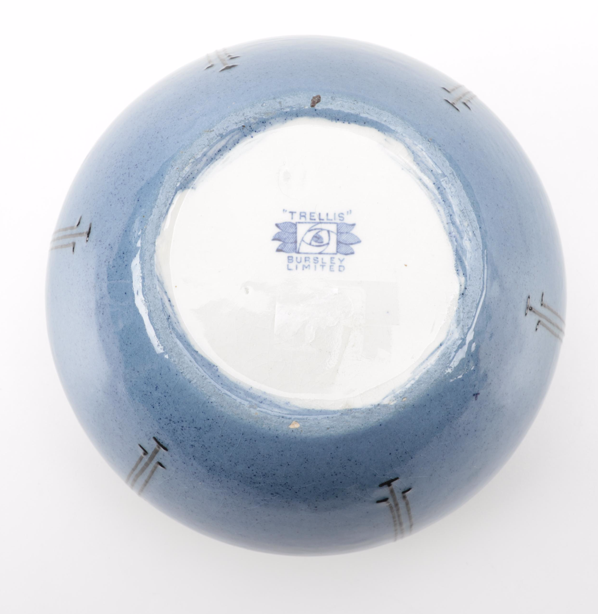 Crown Pottery Bursley Ware "Trellis" Arts and Crafts Vase, Early to Mid 20th C.