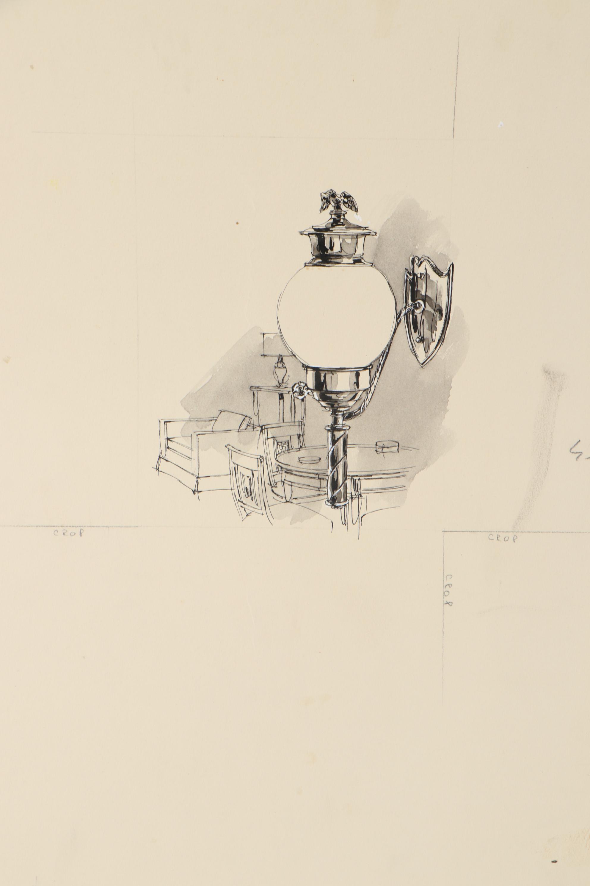 Max Walter Mid-Century Modern Furniture Illustrations for W. & J. Sloane