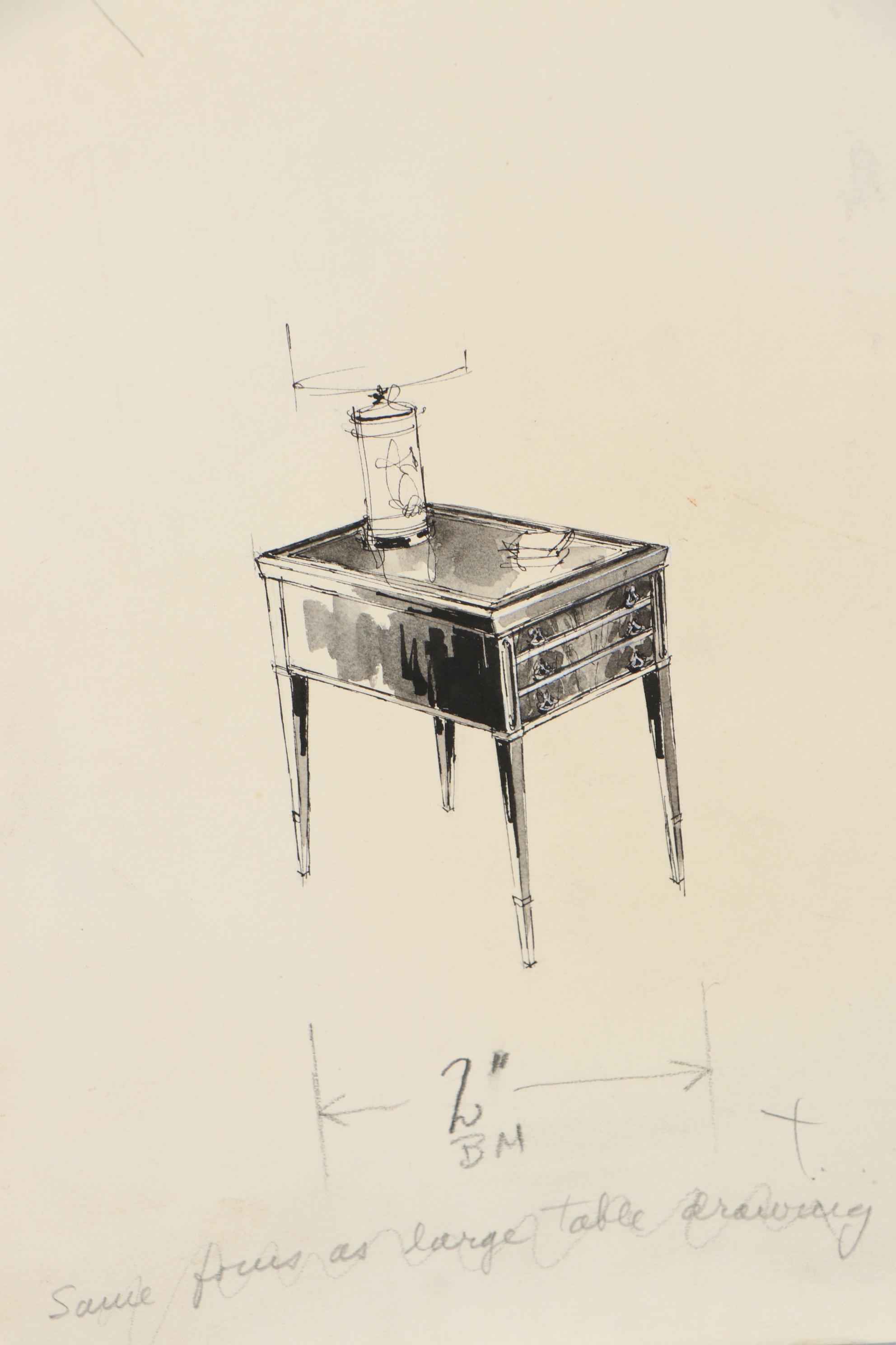 Max Walter Mid-Century Modern Furniture Illustrations for W. & J. Sloane