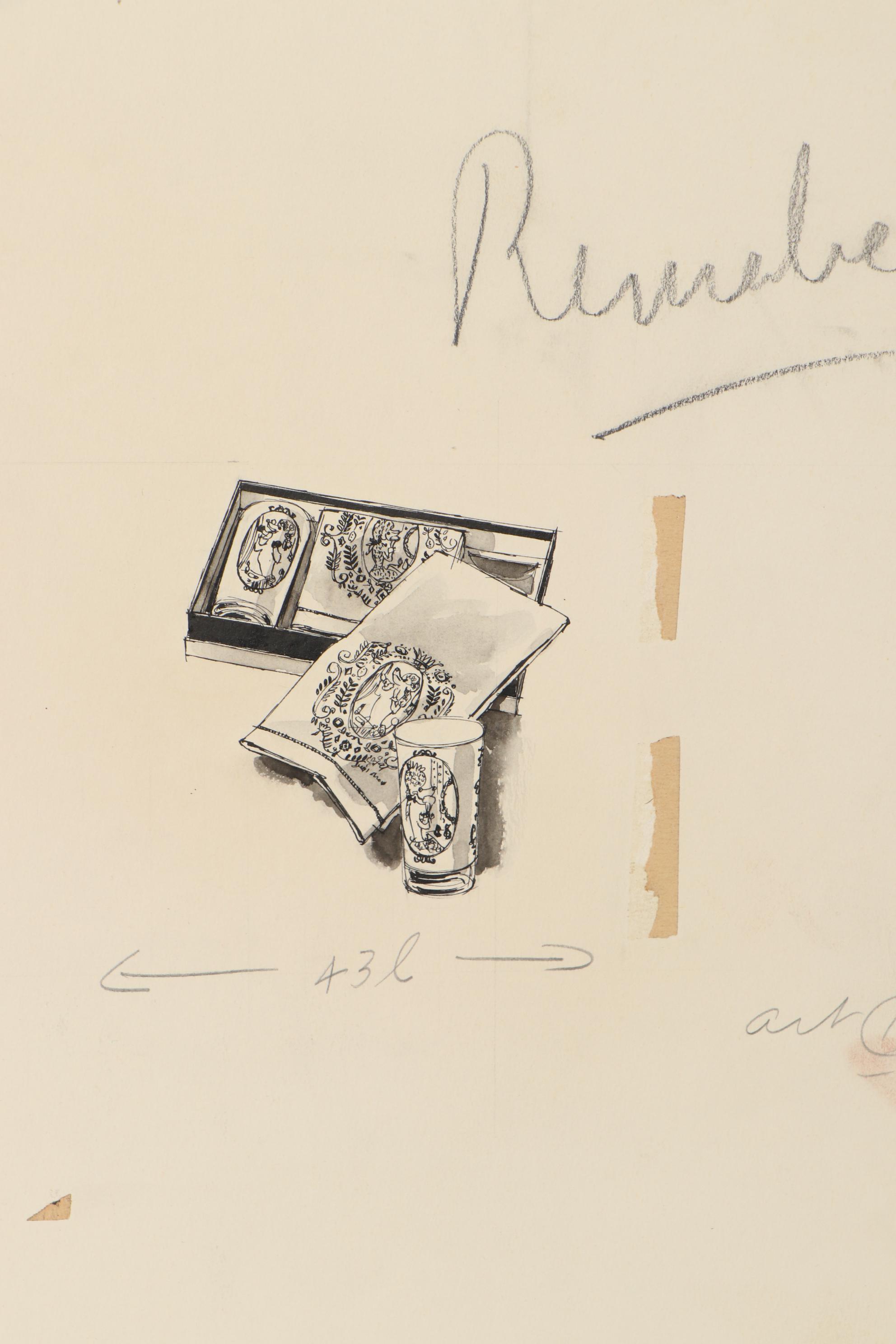 Max Walter Mid-Century Modern Furniture Illustrations for W. & J. Sloane